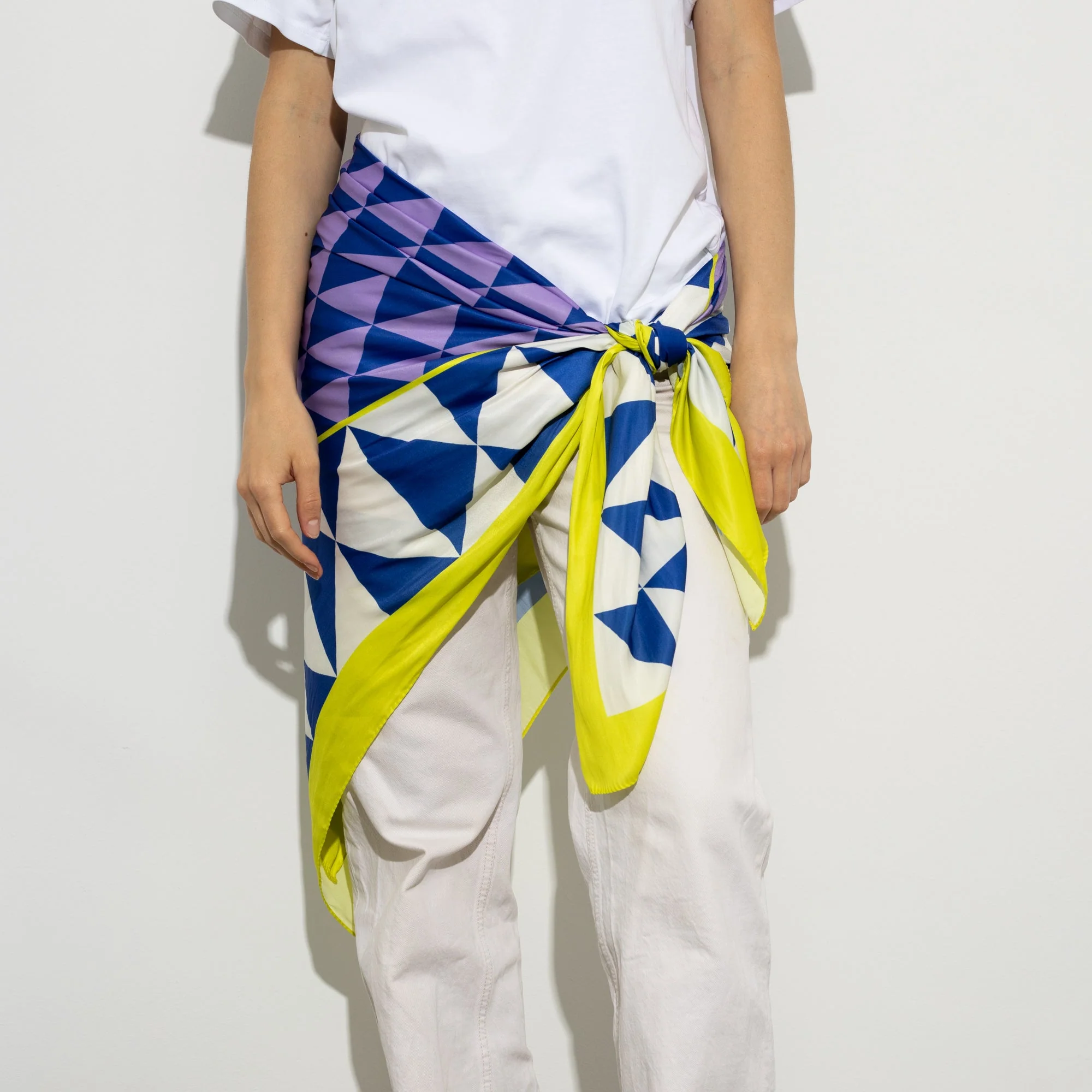 Scarf triangles - navy/lavender - Image 13