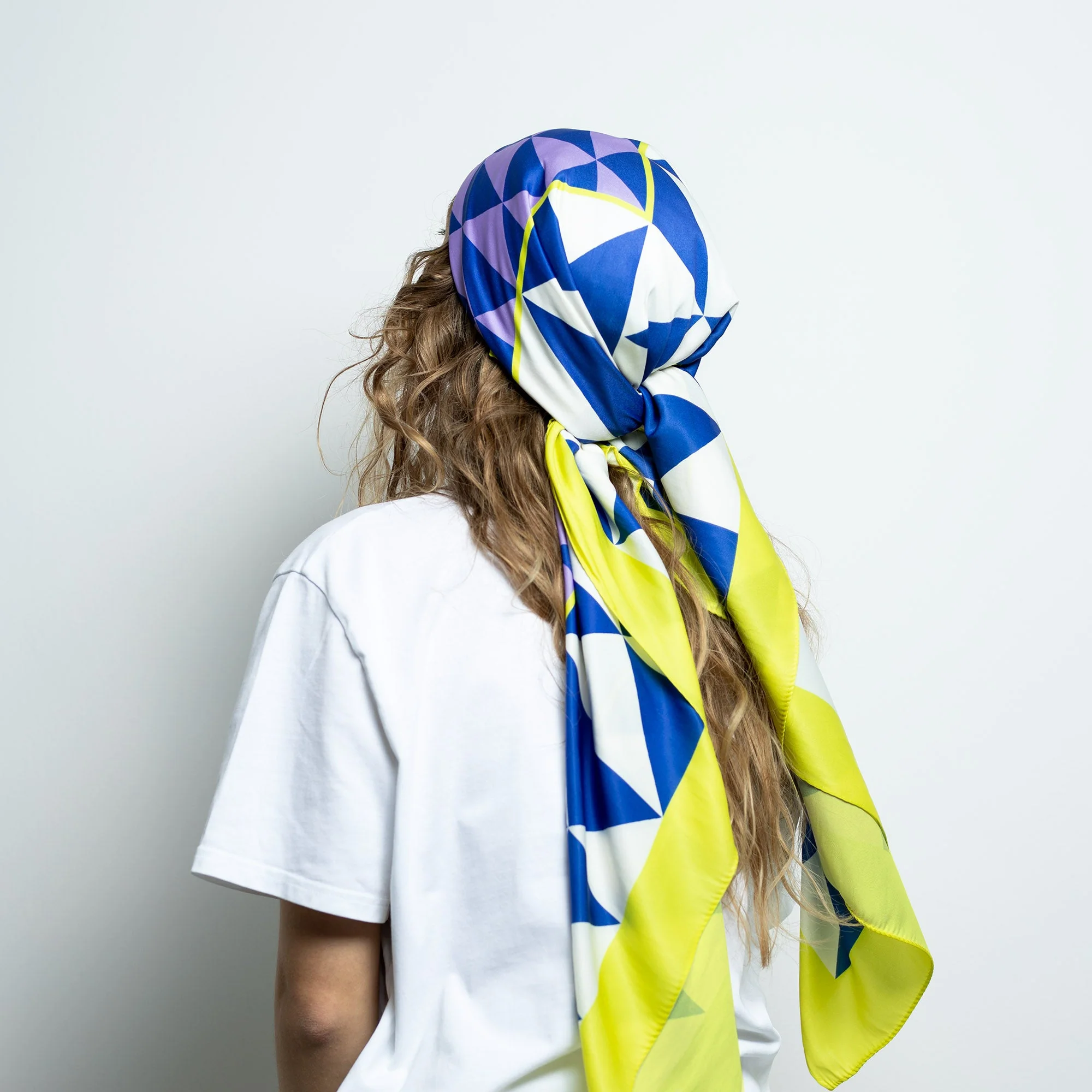 Scarf triangles - navy/lavender - Image 7