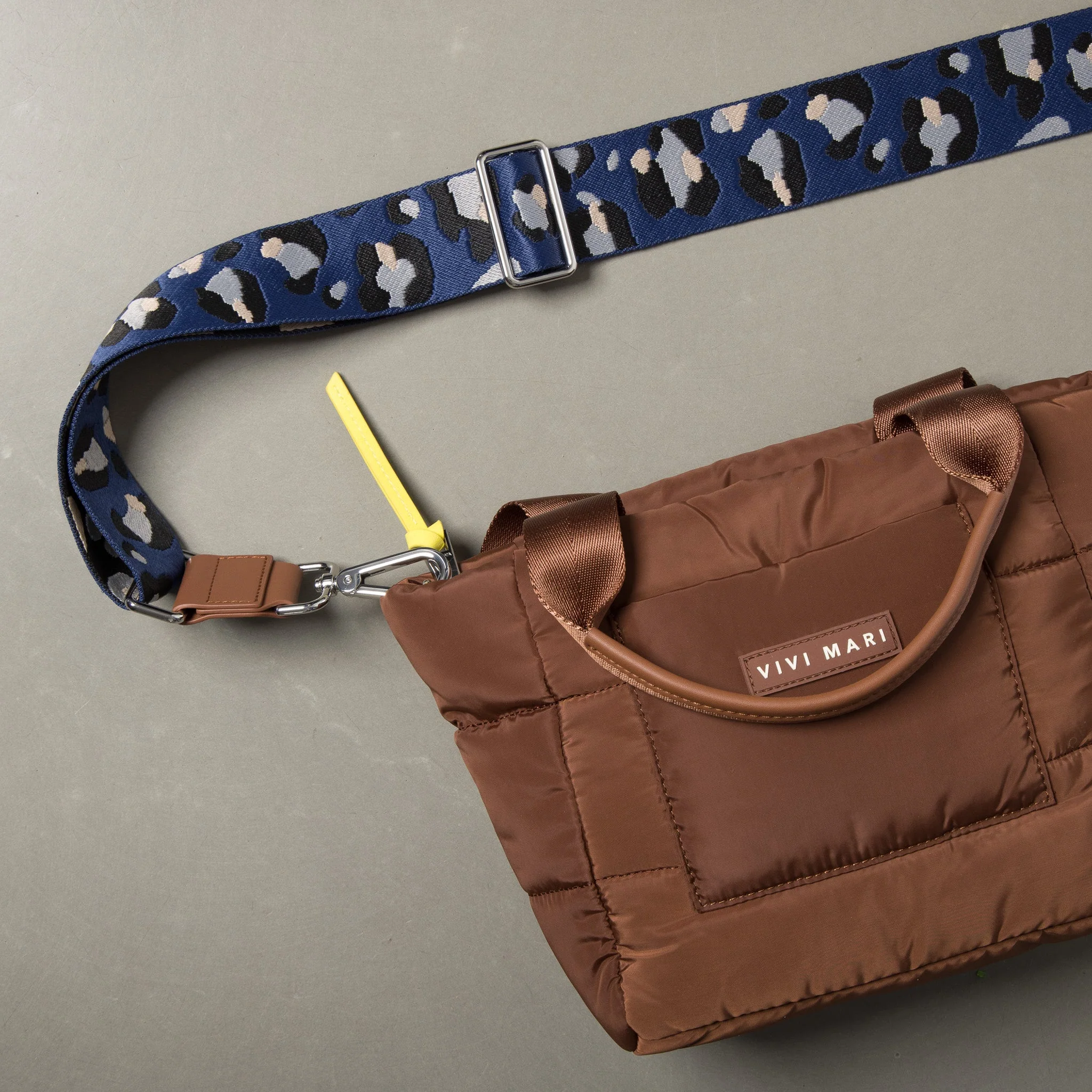 strap abstract leopard blue/black - tan - Image 4