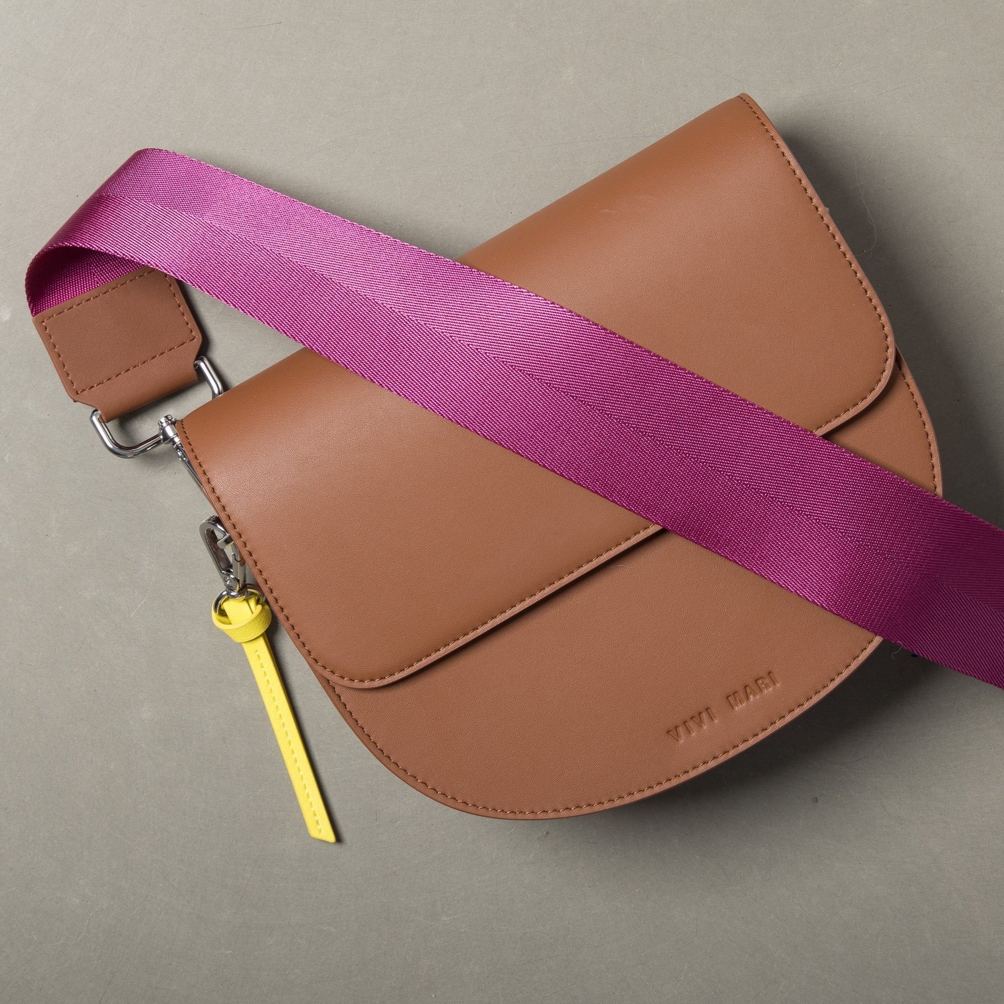 strap deep magenta - tan - Image 4