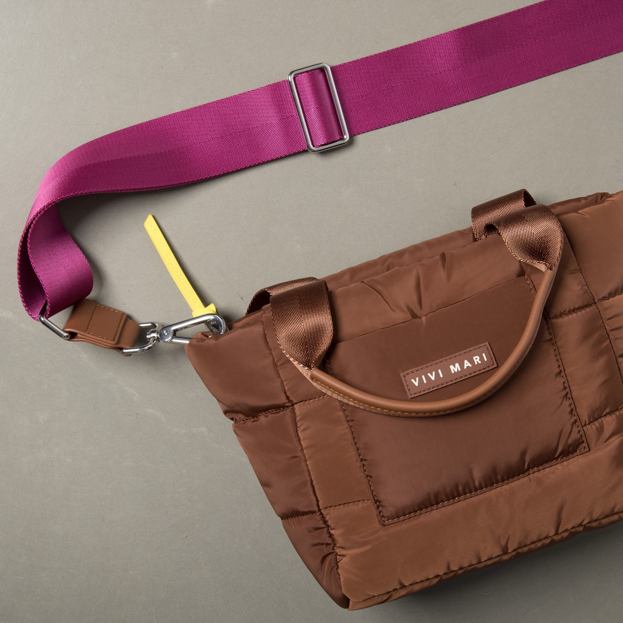 strap deep magenta - tan - Image 6