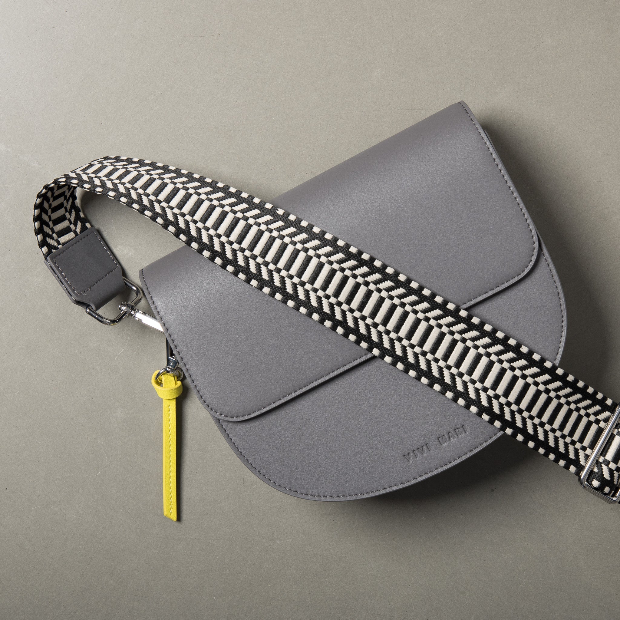 strap ethno black/white - taupe - Image 4