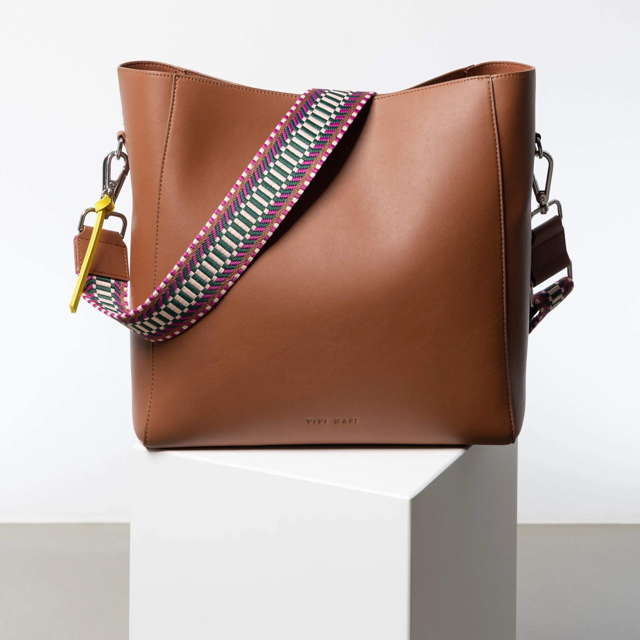 strap ethno multi magenta - tan - Image 2