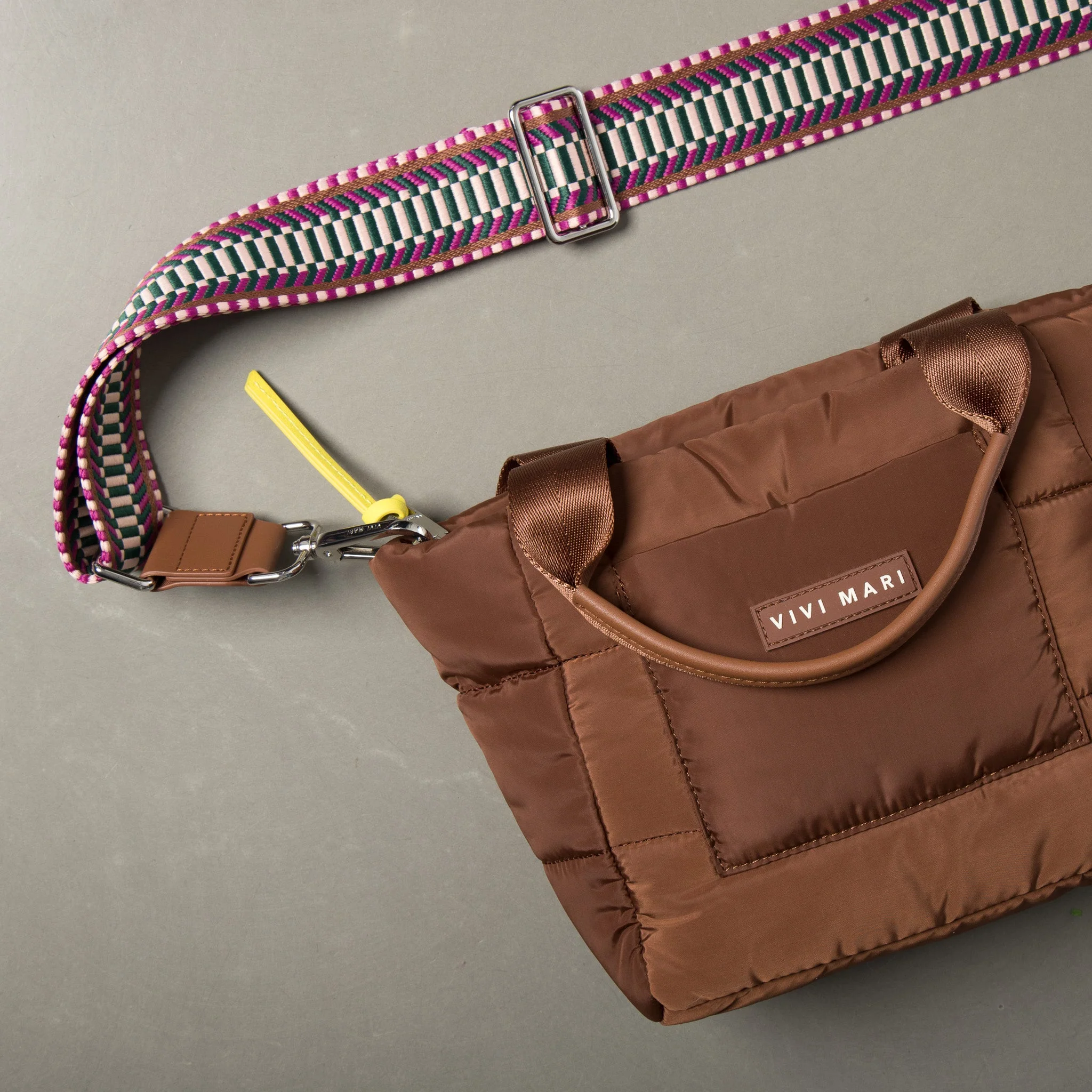 strap ethno multi magenta - tan - Image 4