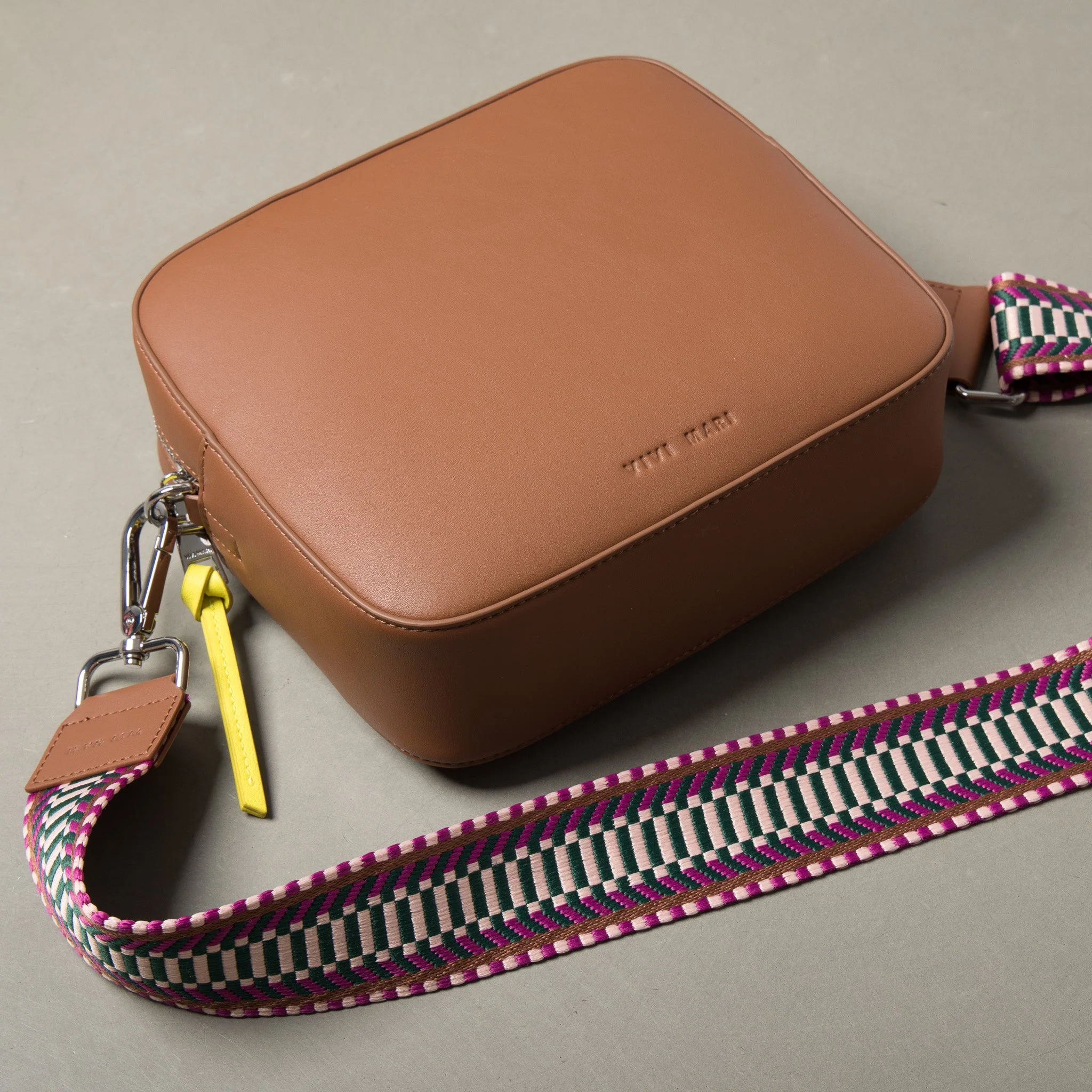 strap ethno multi magenta - tan - Image 6
