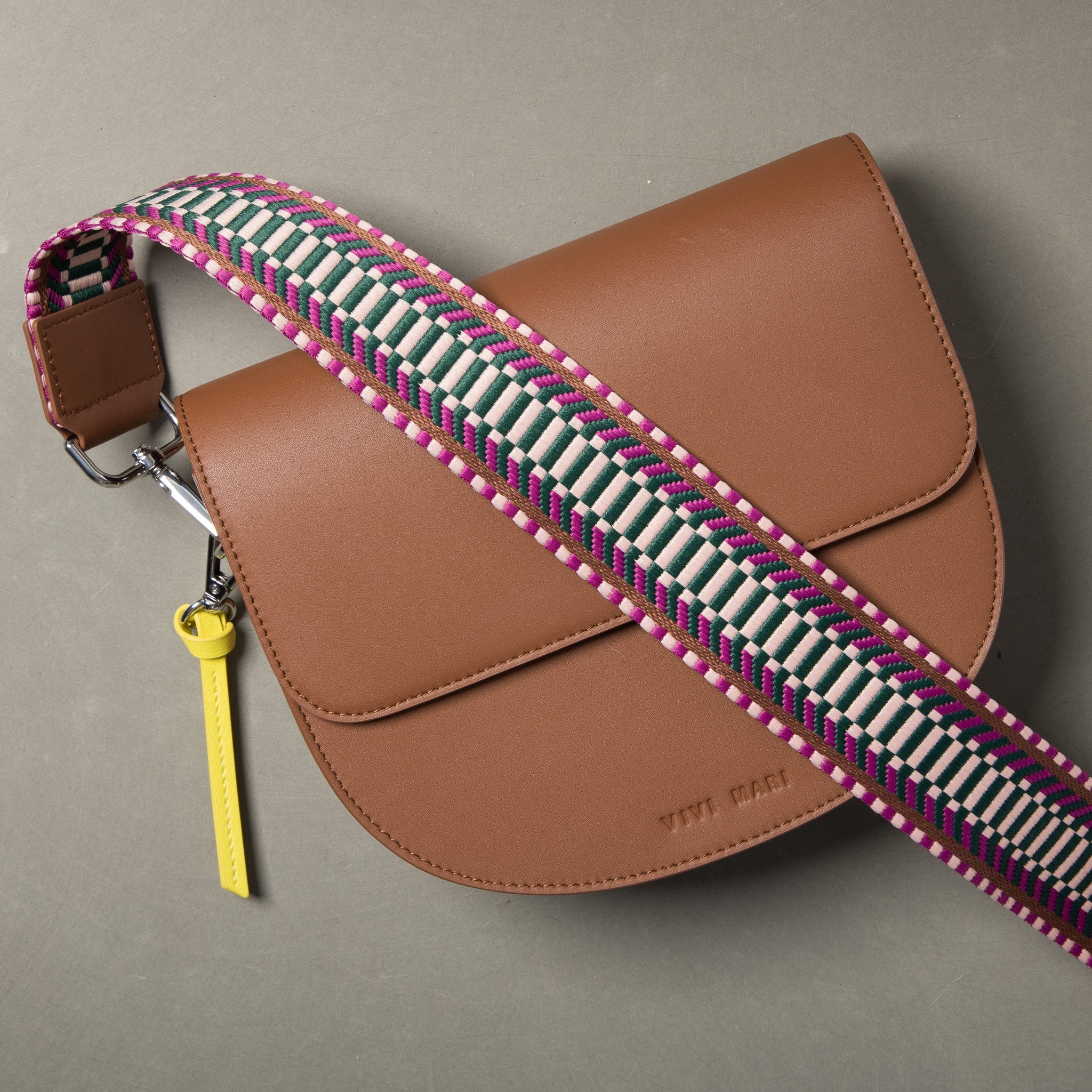 strap ethno multi magenta - tan - Image 8