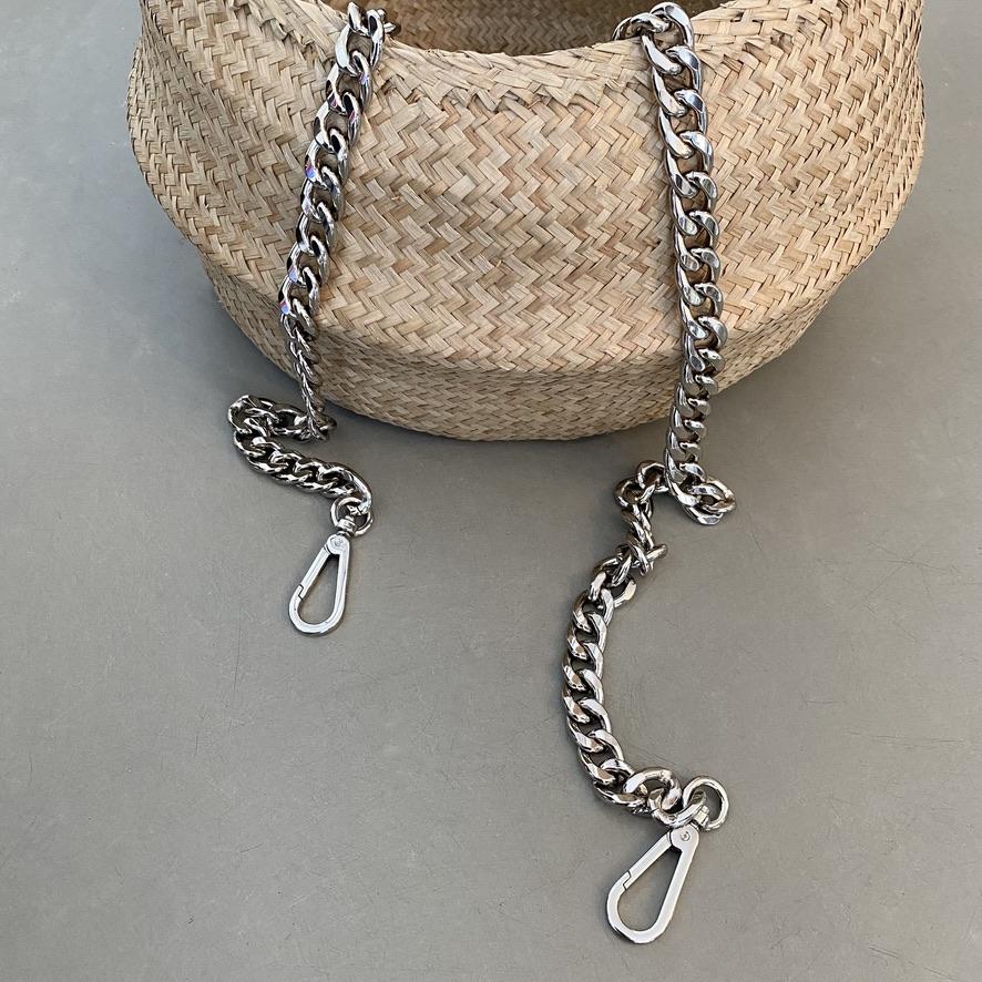 strap chunky chain silver - long - Image 3