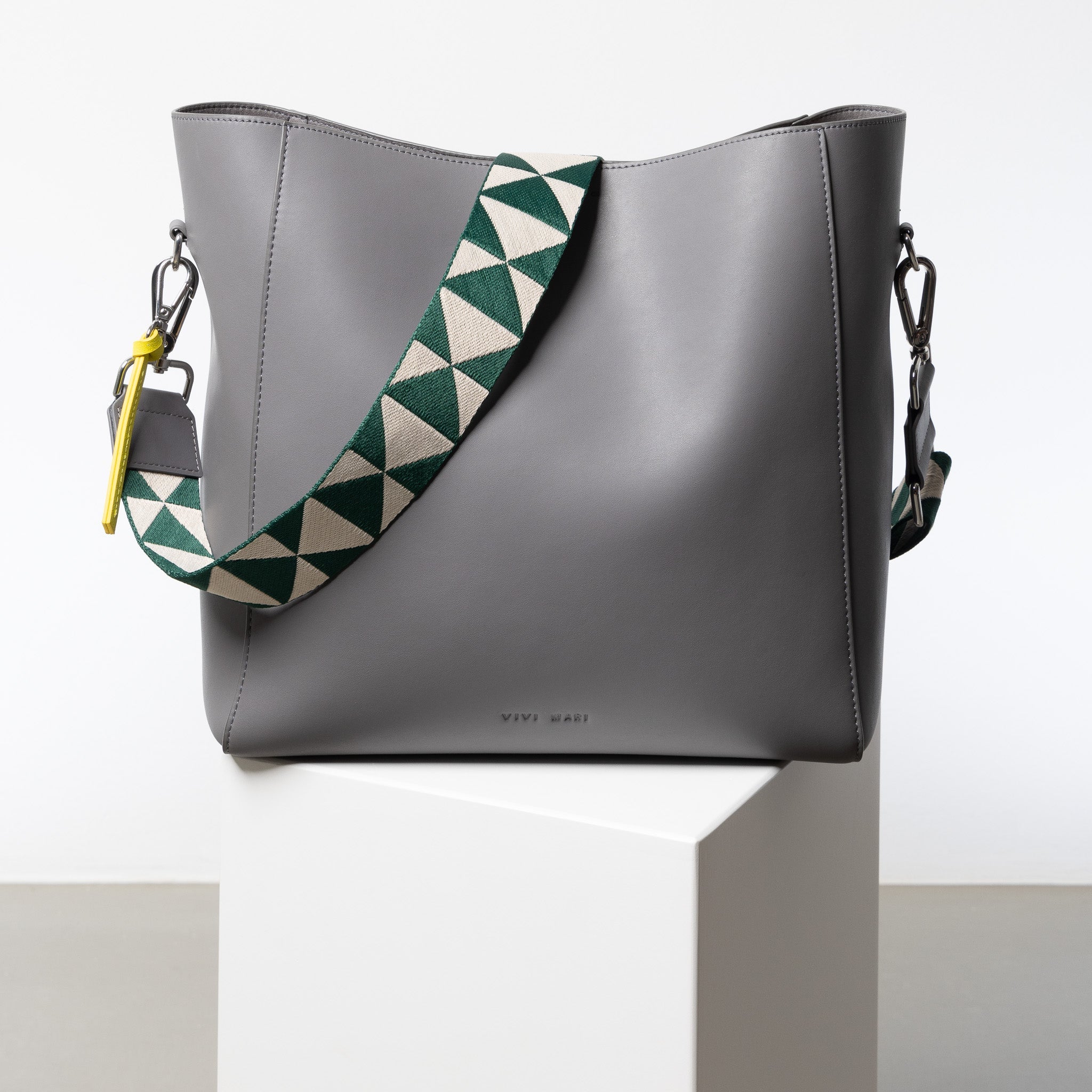 strap triangles green/sand - taupe - Image 3