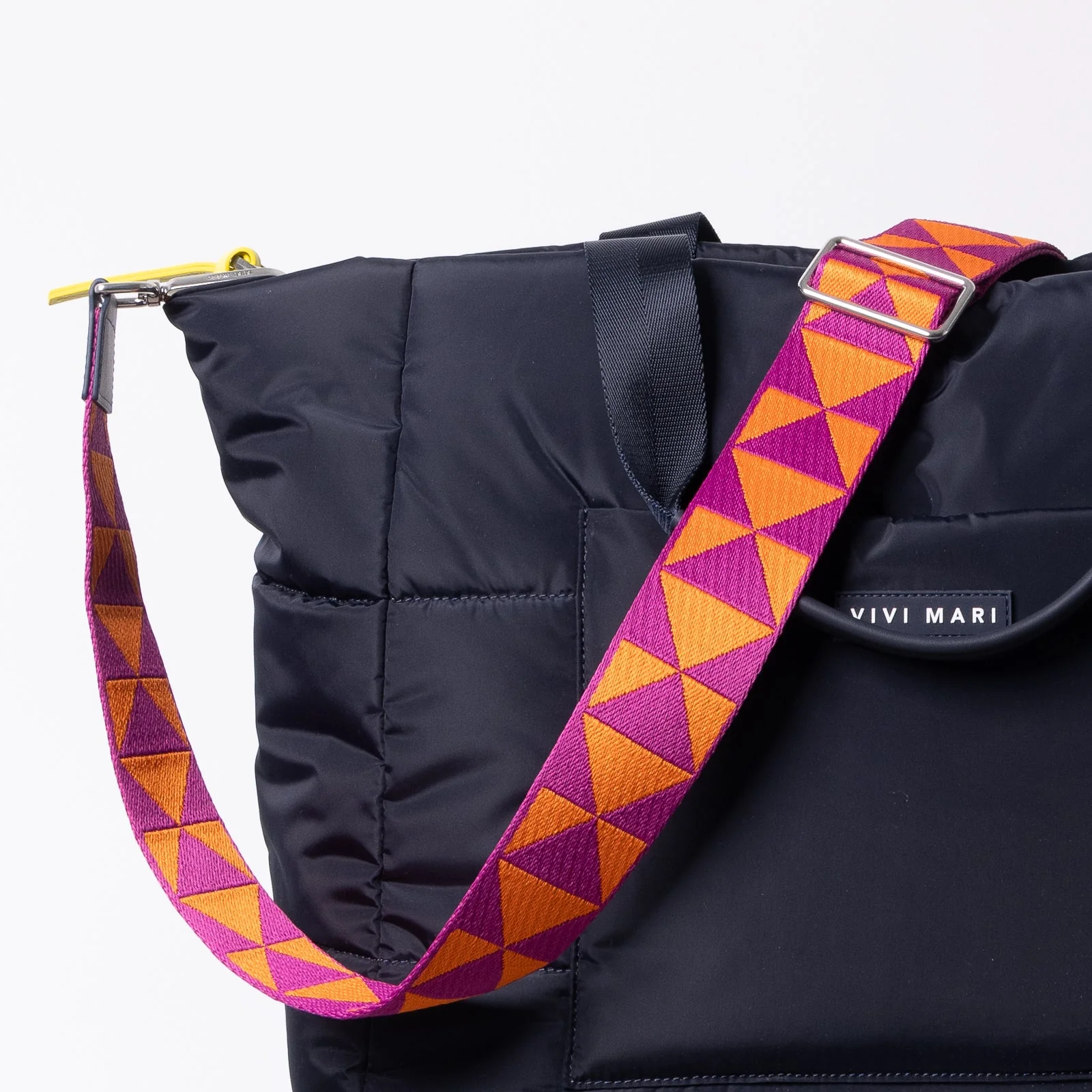 strap triangles magenta/orange - navy - Image 5