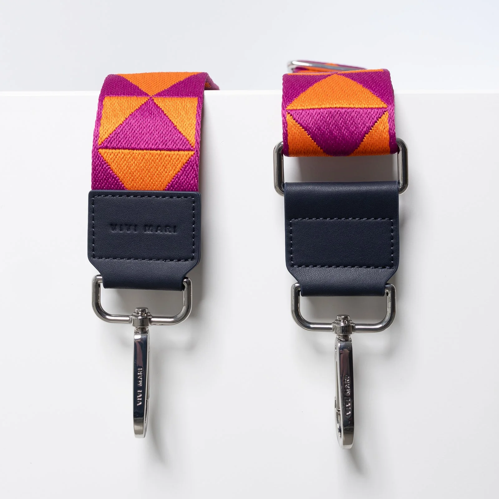 strap triangles magenta/orange - navy - Image 7