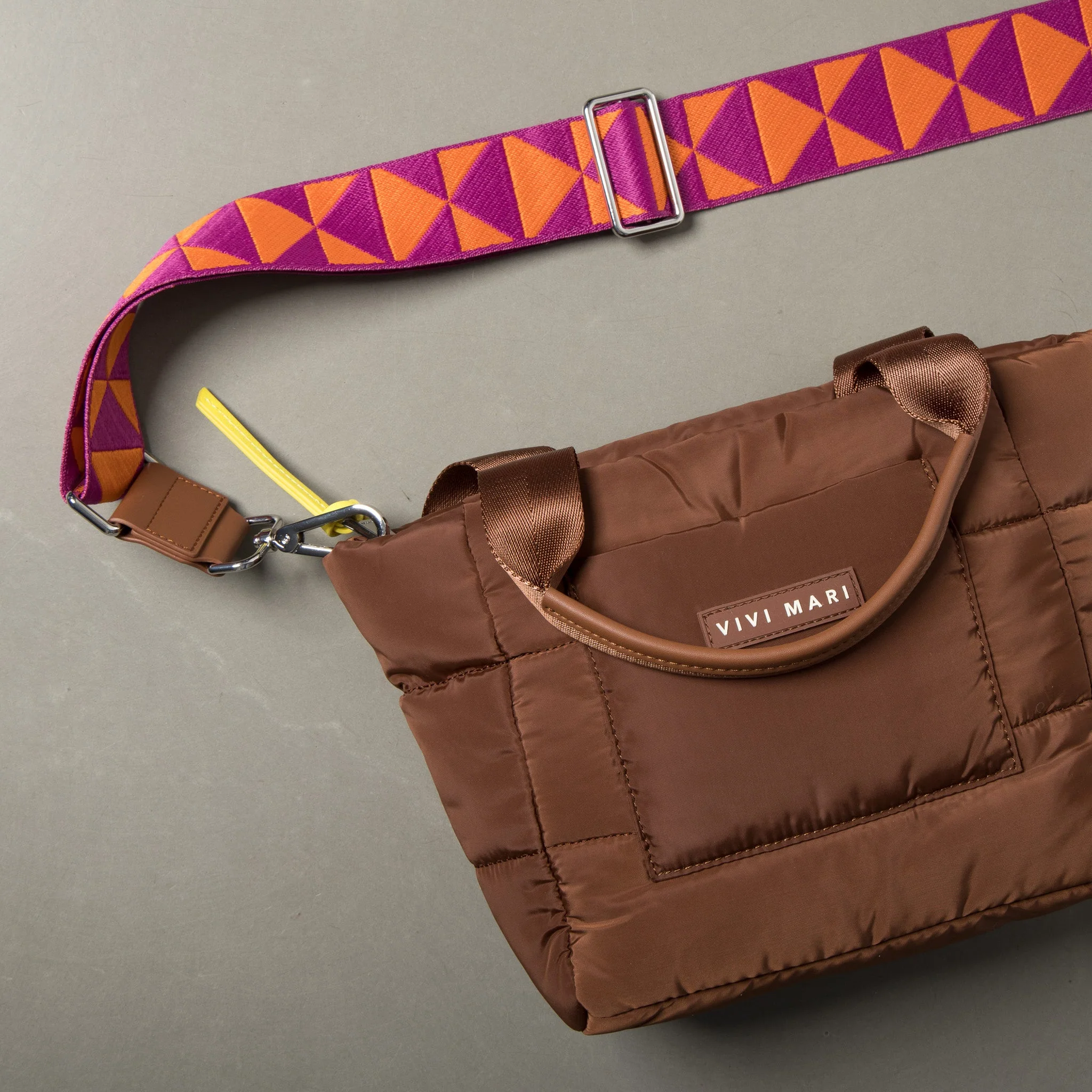strap triangles magenta/orange - tan - Image 4