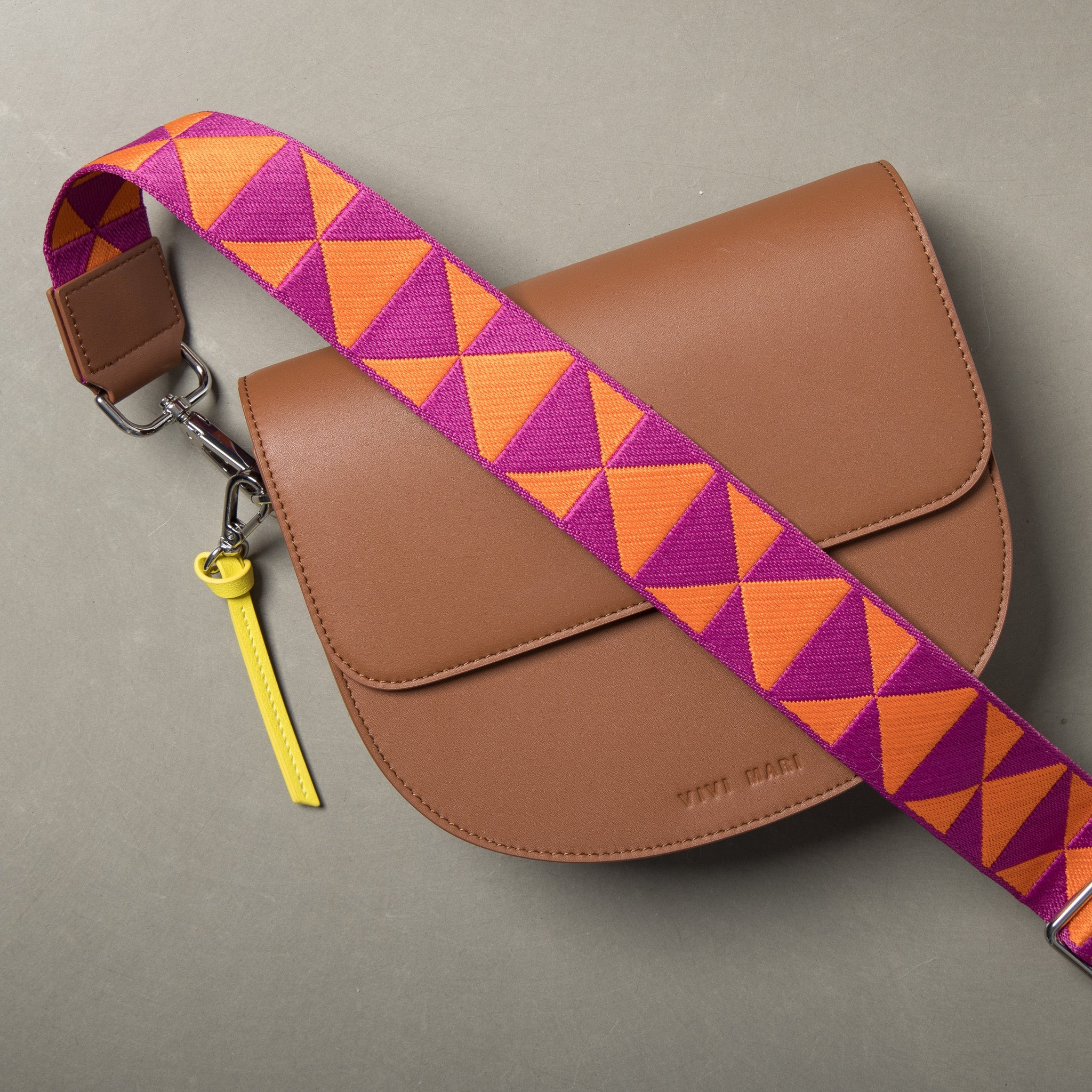 strap triangles magenta/orange - tan - Image 6