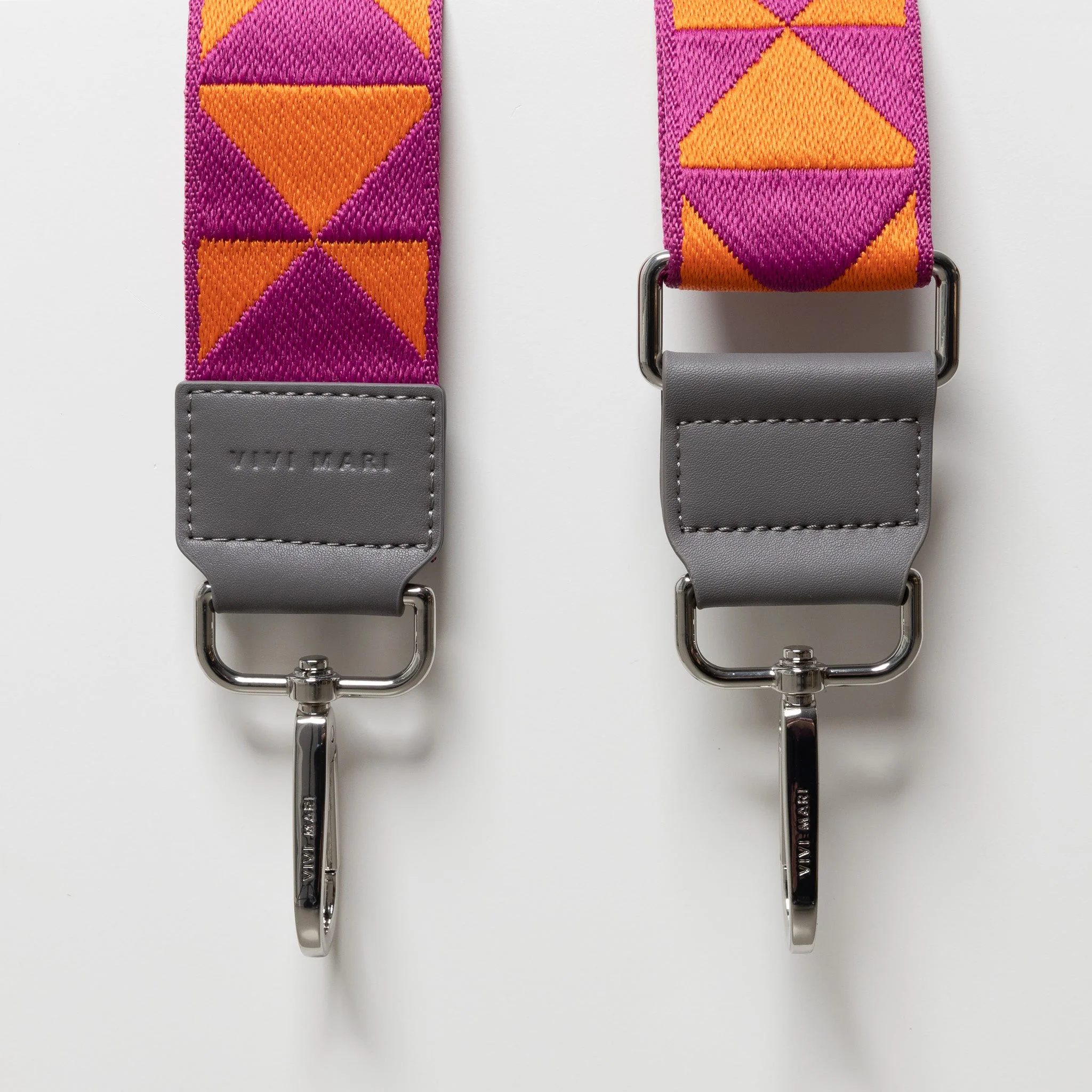 strap triangles magenta/orange - taupe - Image 5
