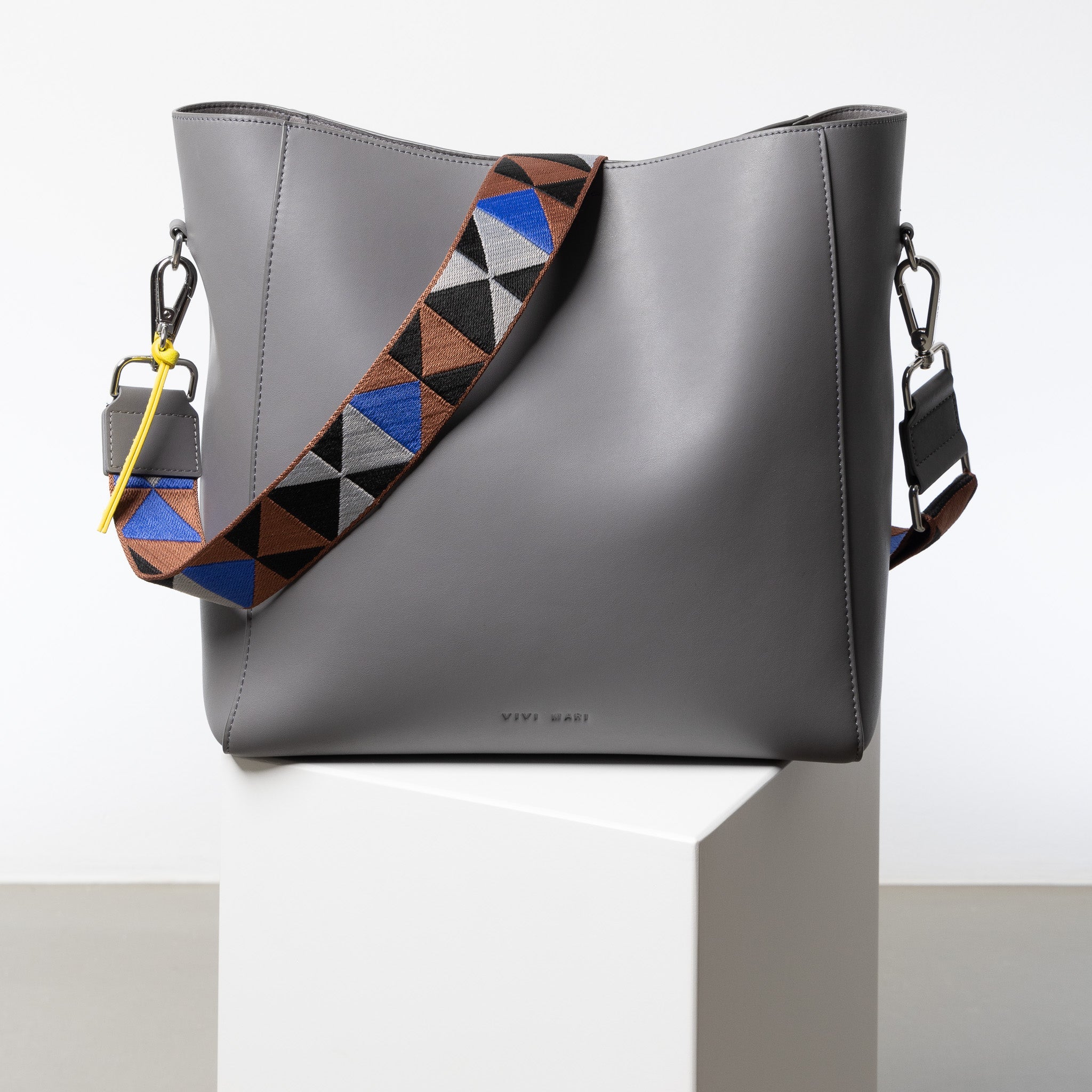 strap triangles multi tan/blue - taupe - Image 2