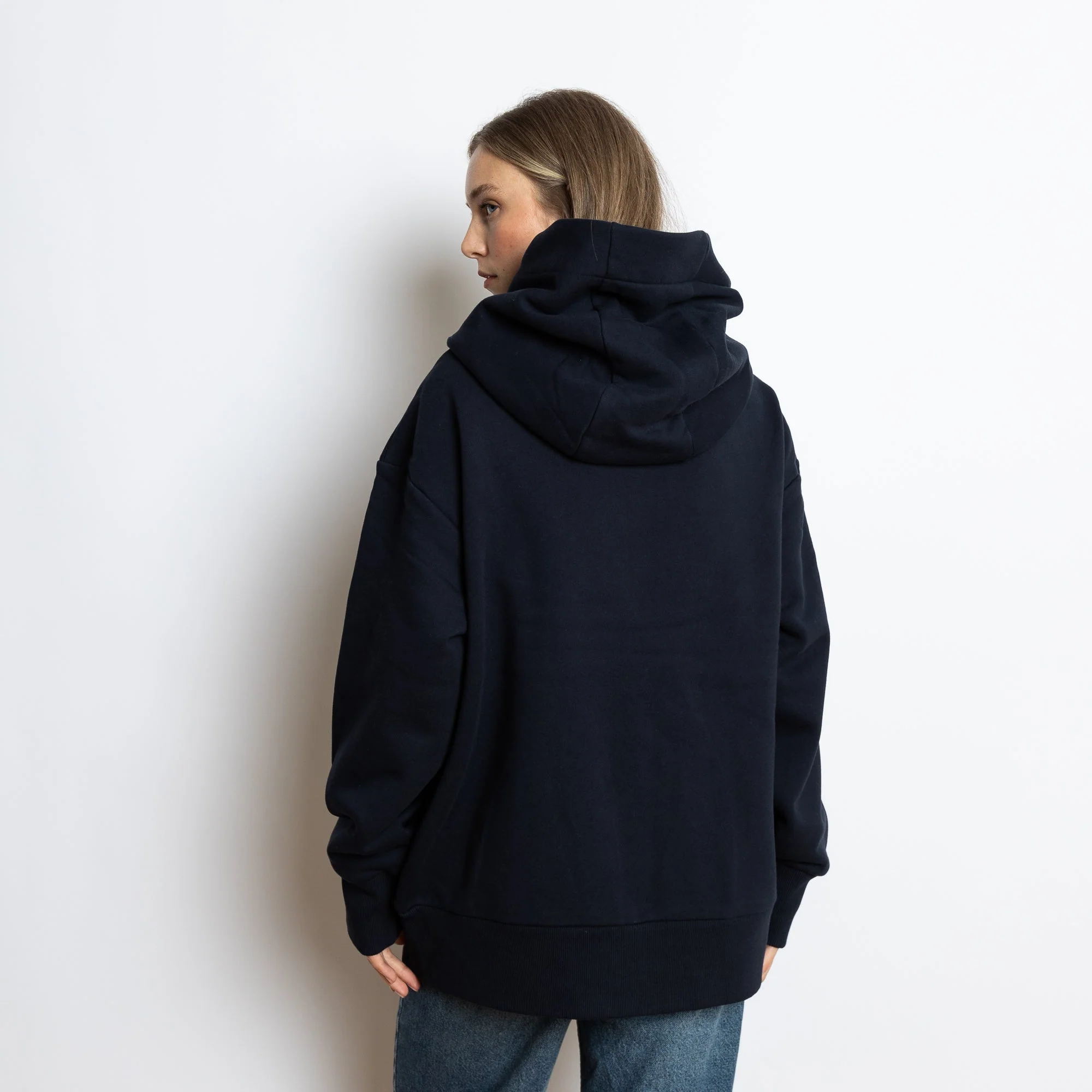 Sweat Jacket hoodie - solid navy - Image 10