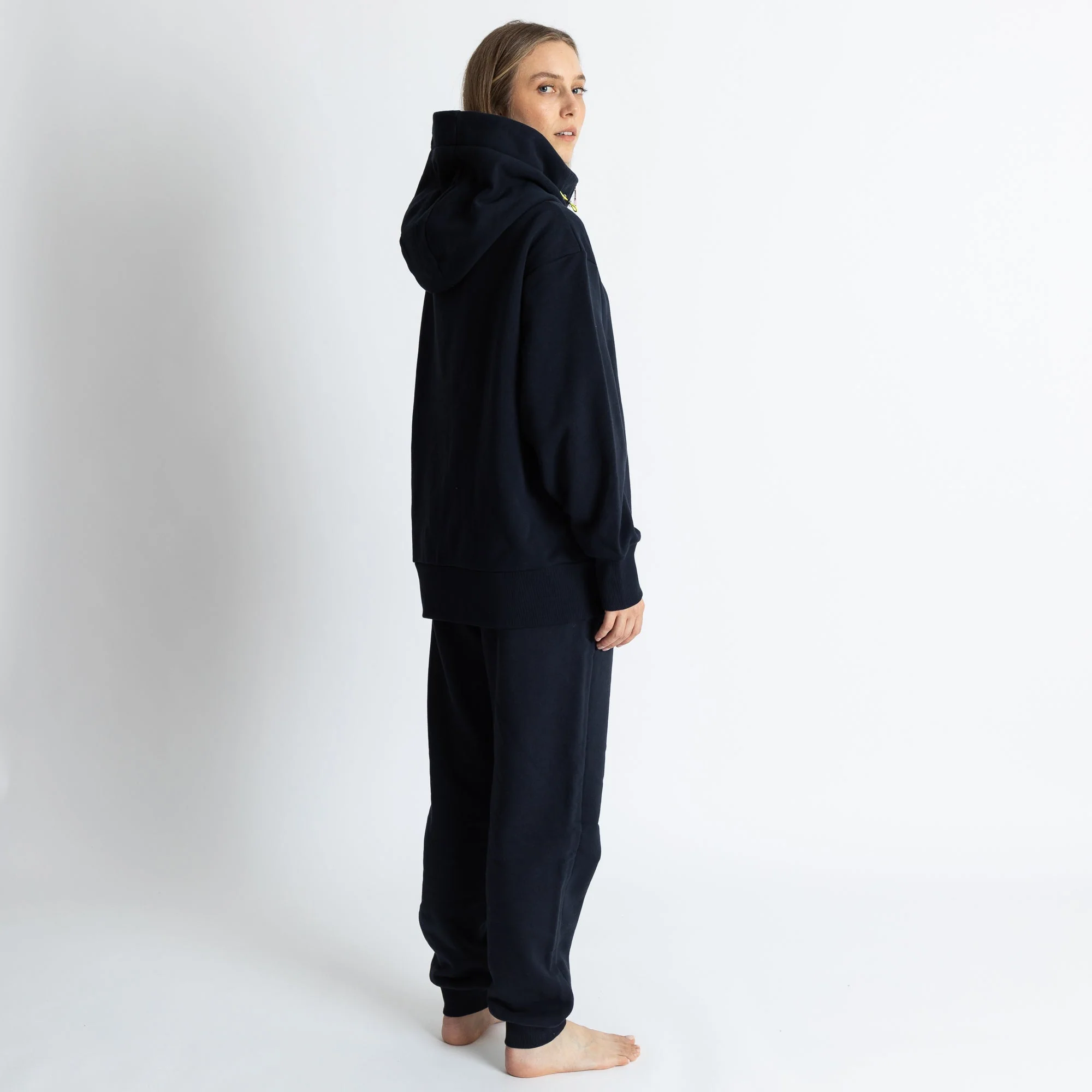 Sweat Jacket hoodie - solid navy - Image 11