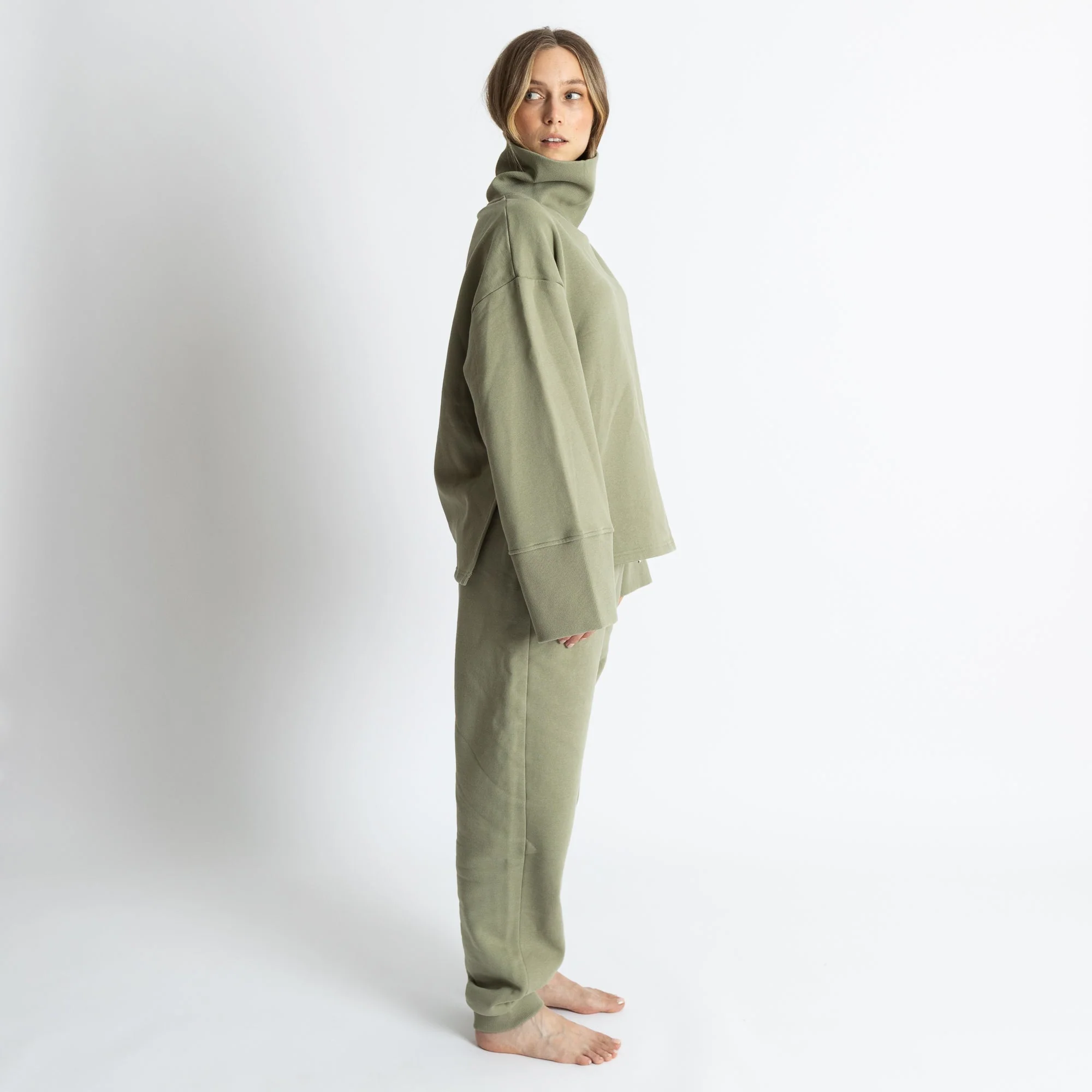 Sweat Pants - solid pale olive - Image 10