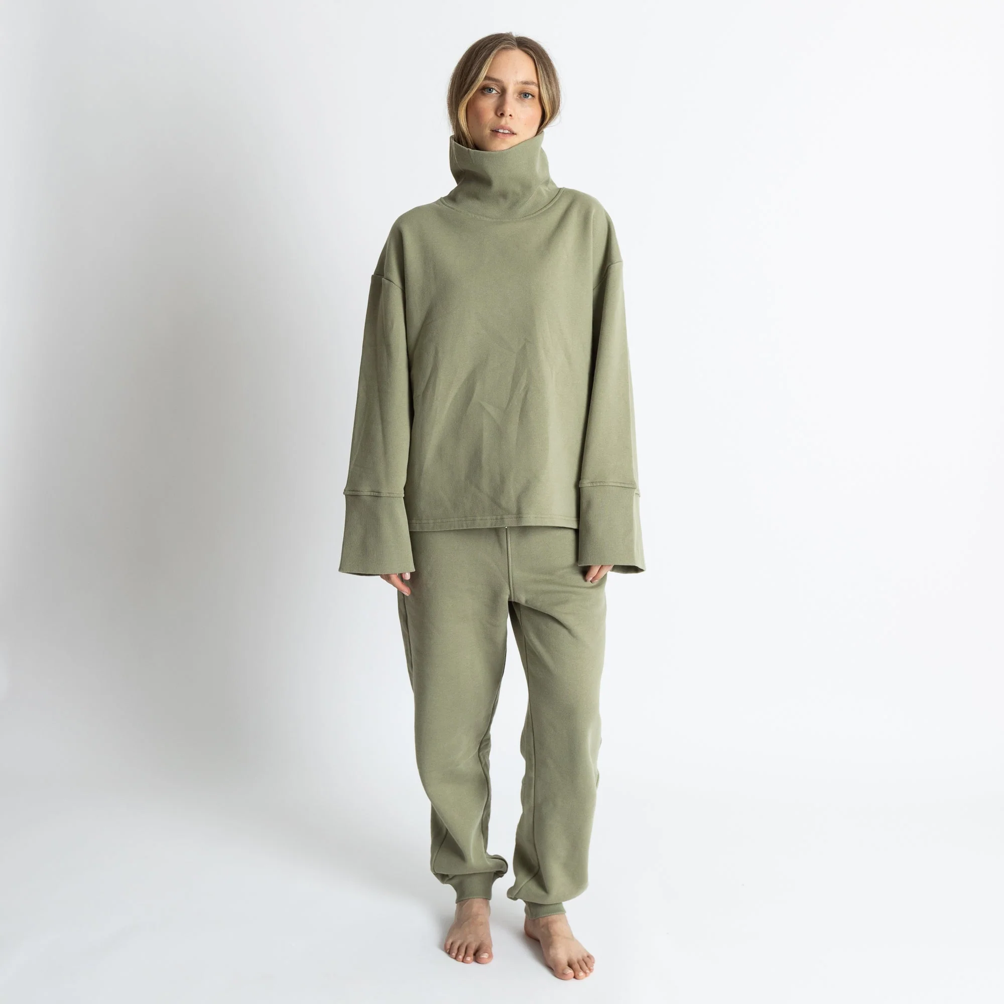 Sweat Pants - solid pale olive - Image 8
