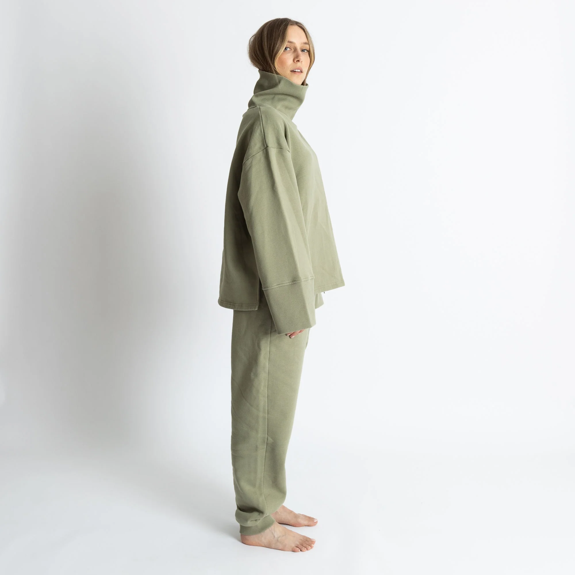 Sweat Pants - solid pale olive - Image 9