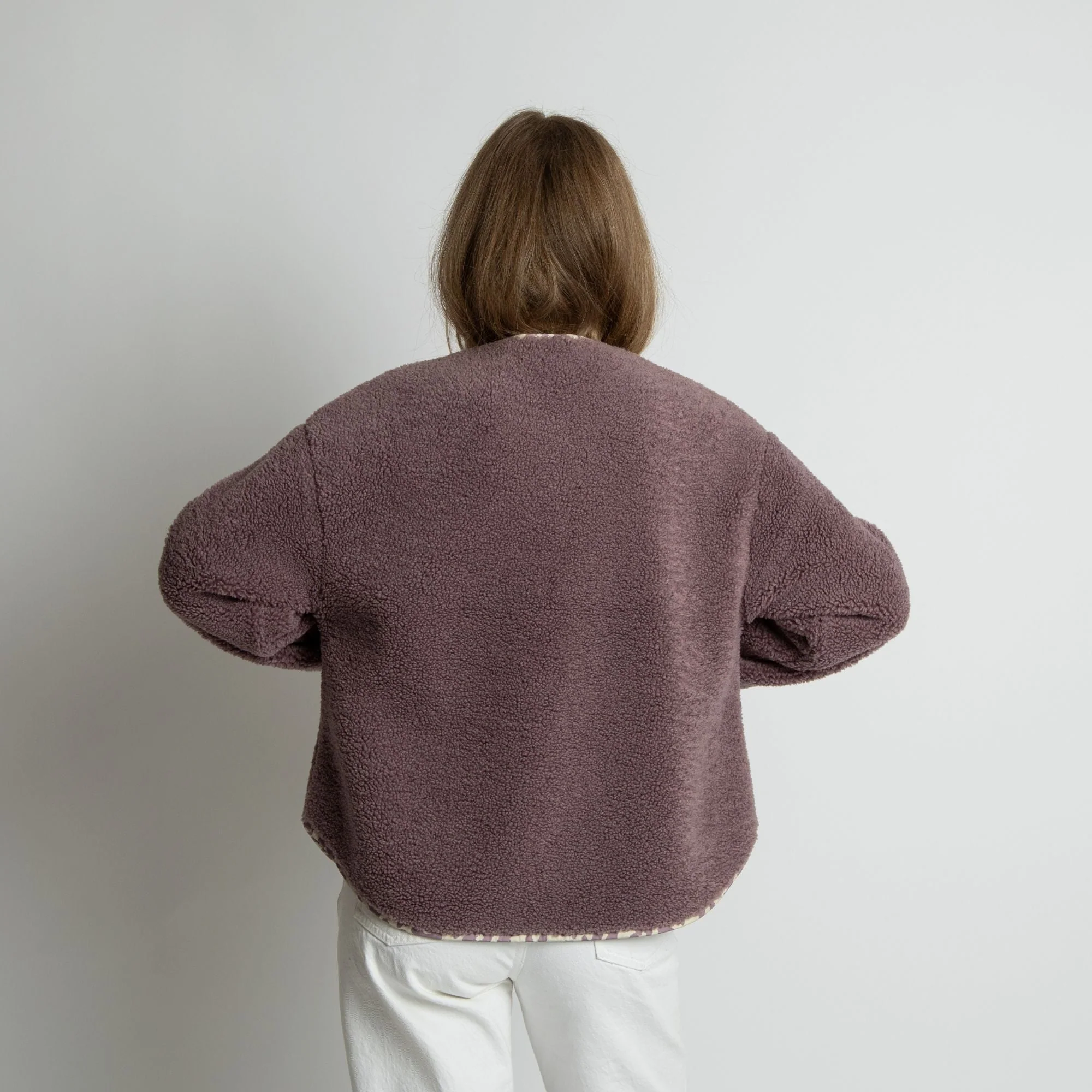 Teddy Fleece Jacket - ash plum - Image 8