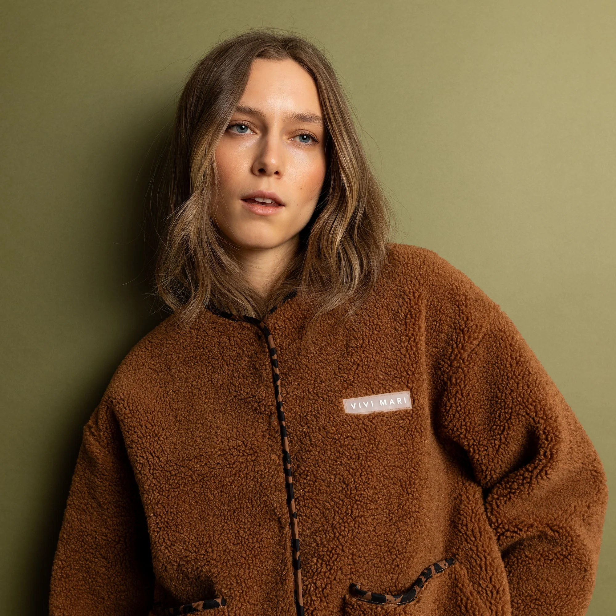 Teddy Fleece Jacket - caramel - Image 3