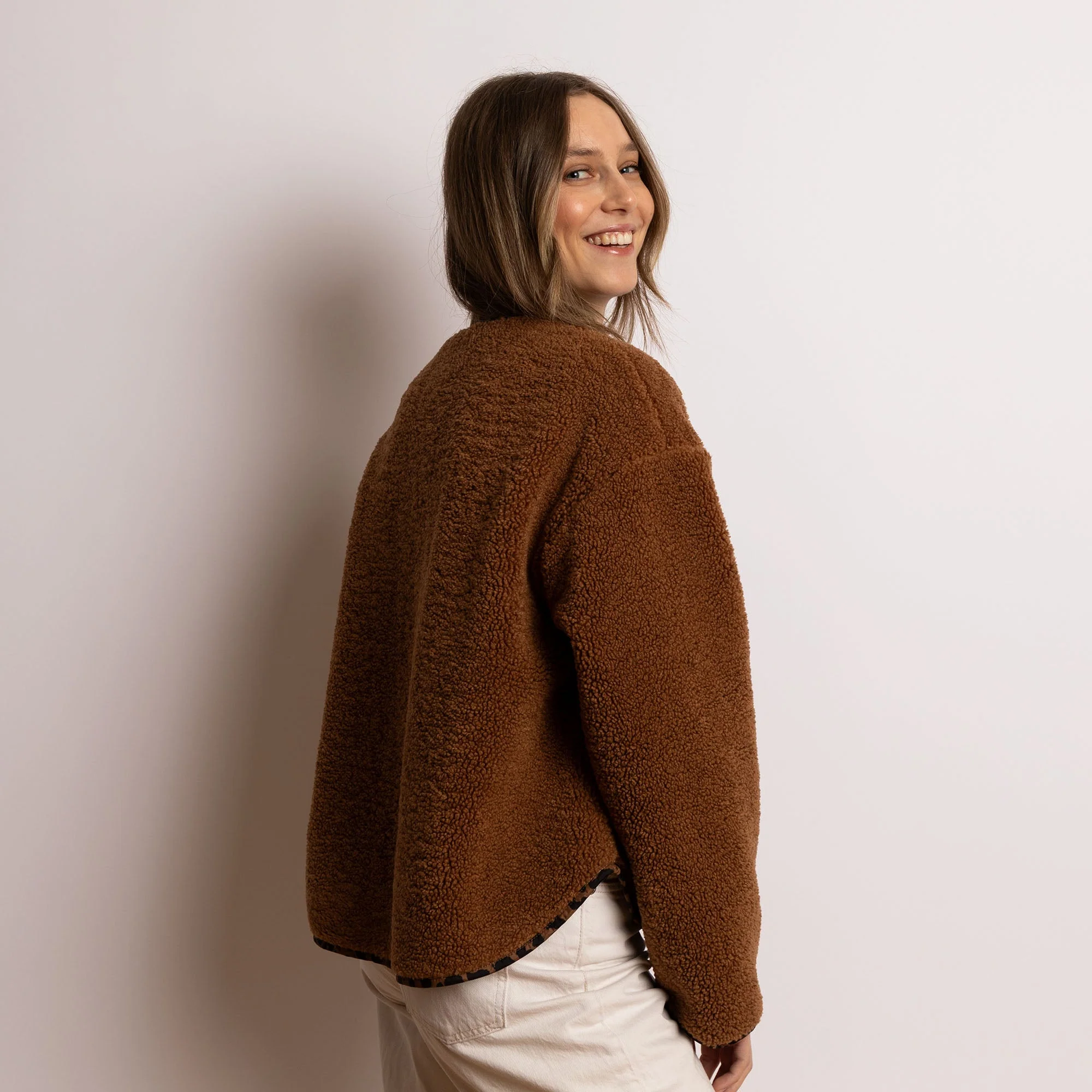 Teddy Fleece Jacket - caramel - Image 9