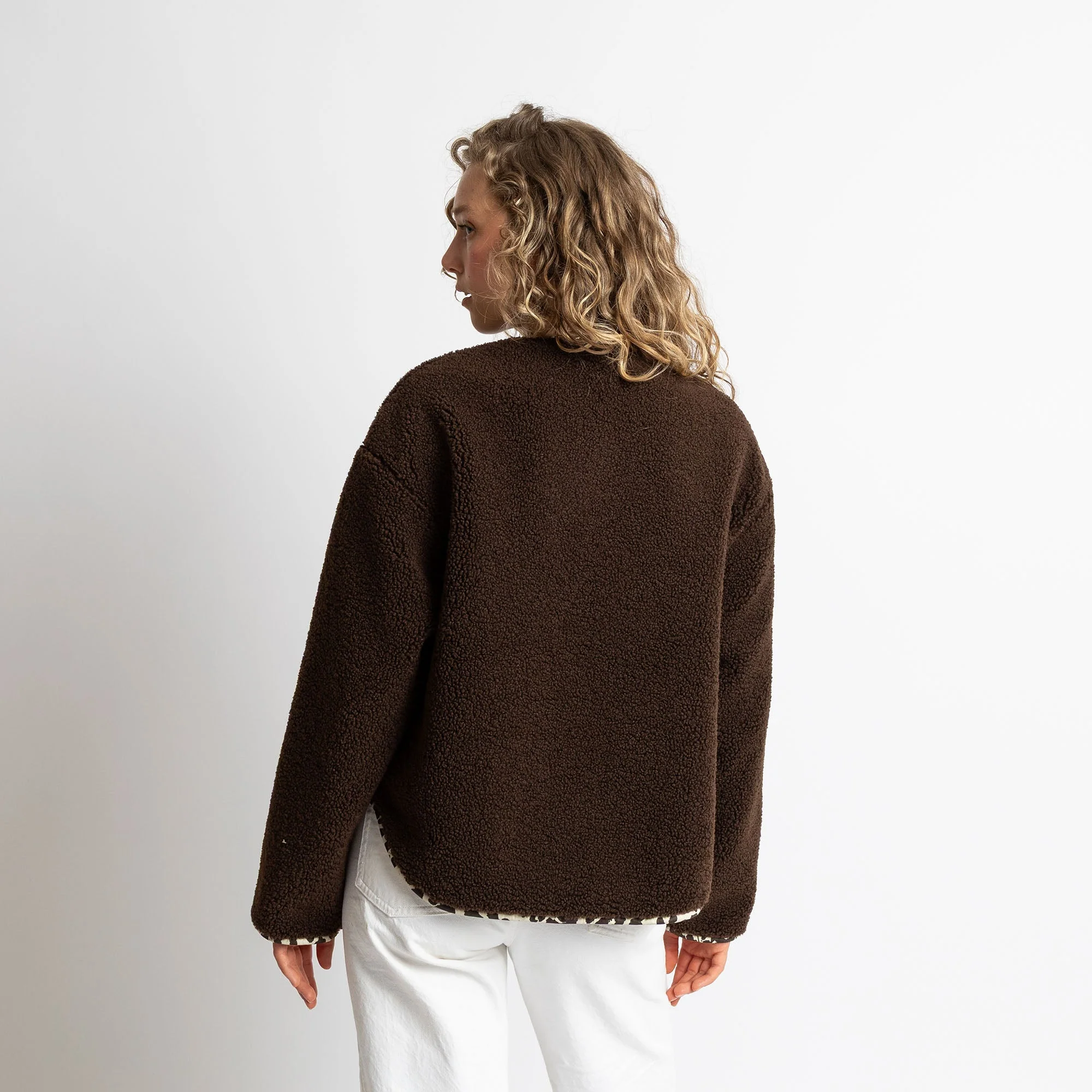 Teddy Fleece Jacket - chocolate - Image 7
