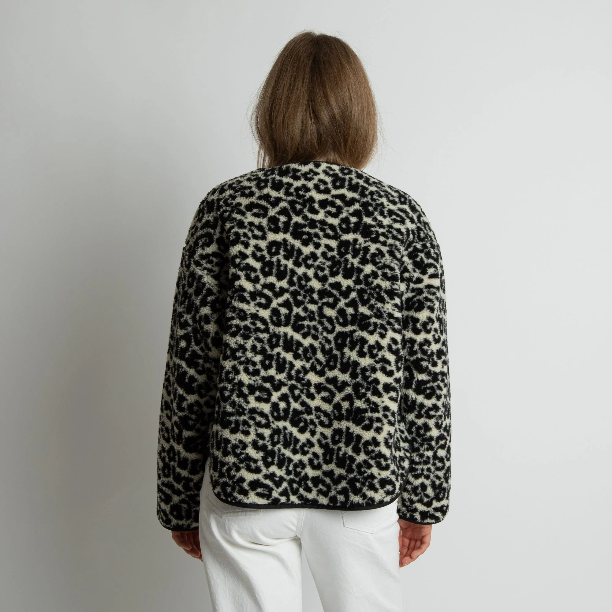 Teddy Fleece Jacket - leo splashes black/sand - Image 9