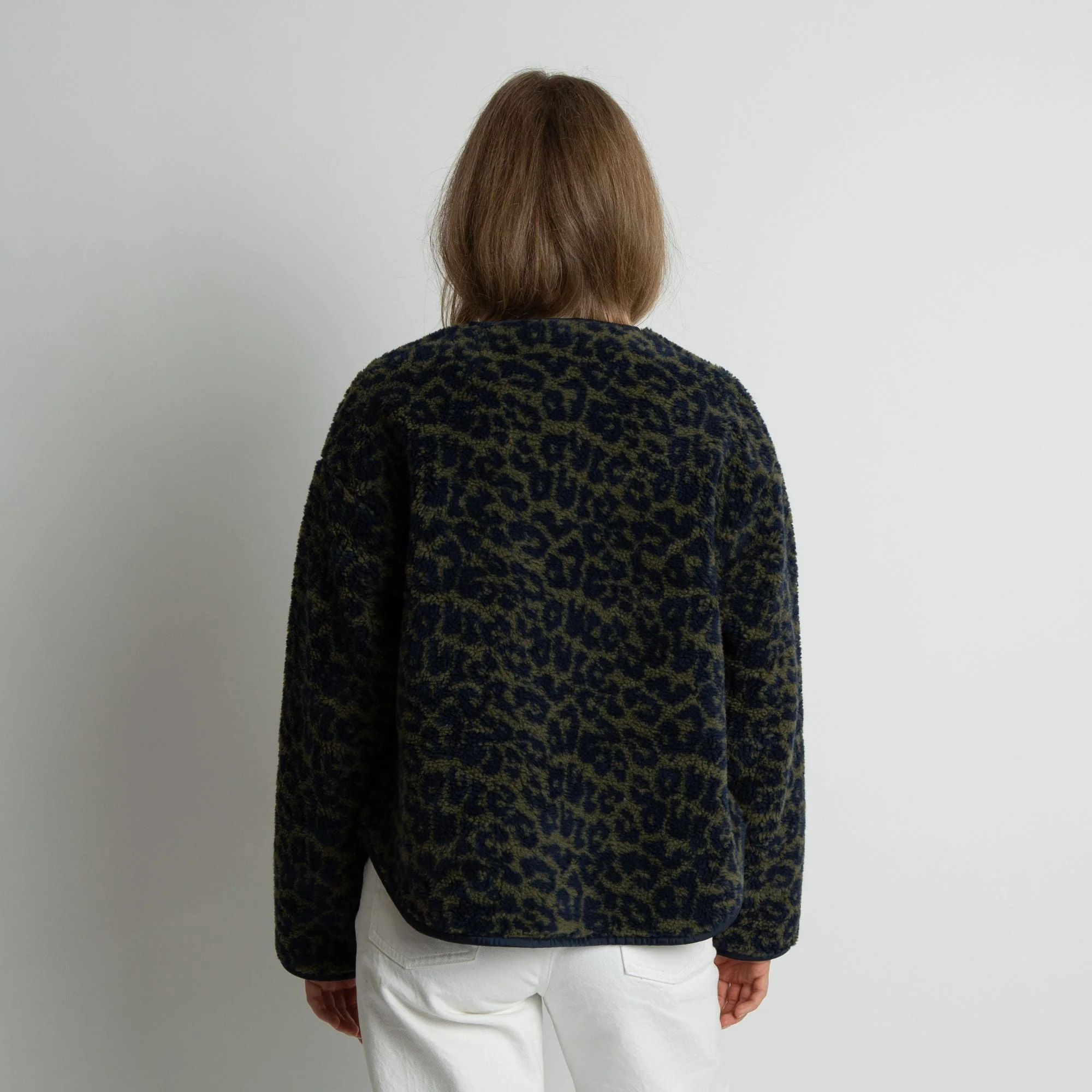 Teddy Fleece Jacket - leo splashes navy/olive - Image 9