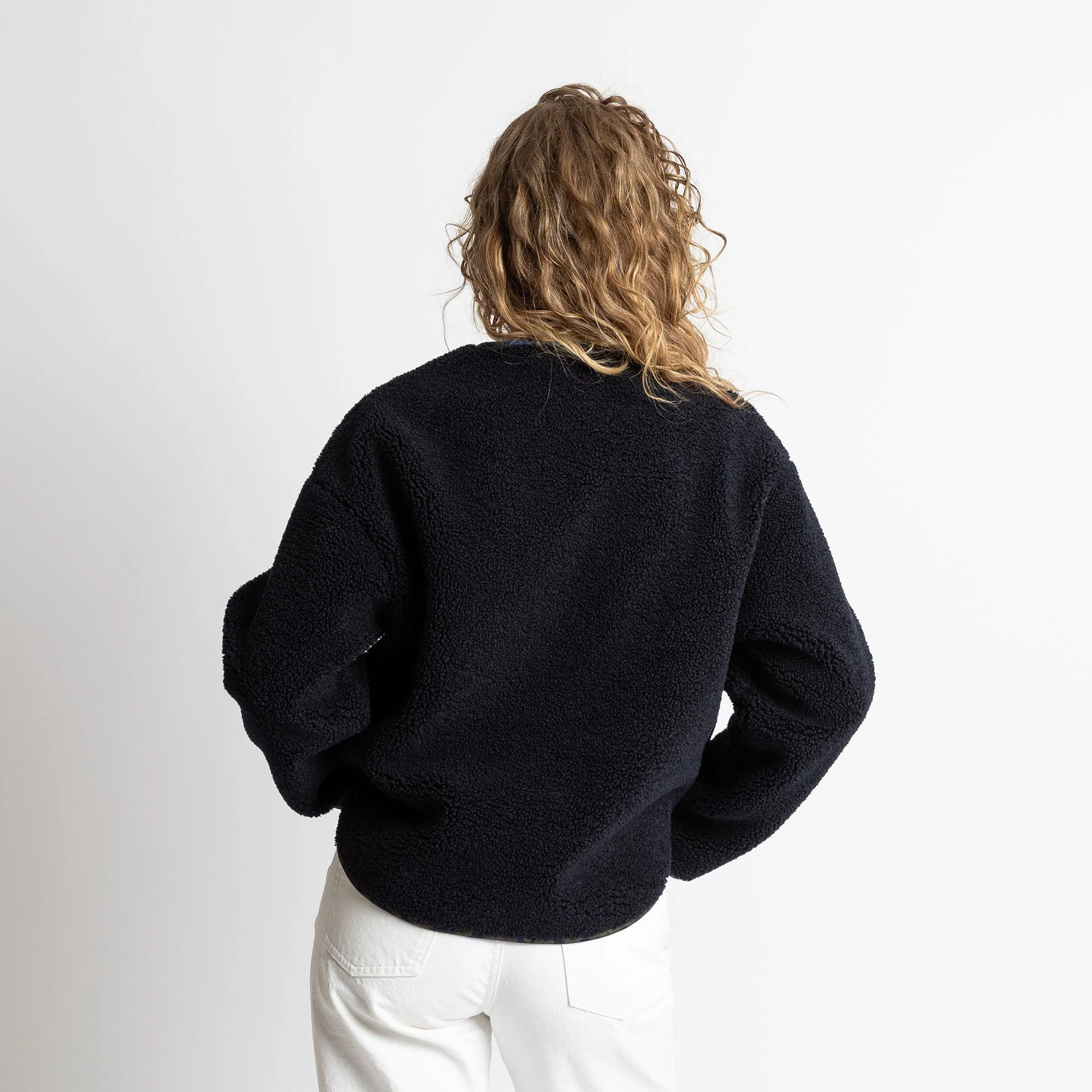 Teddy Fleece Jacket - navy - Image 8