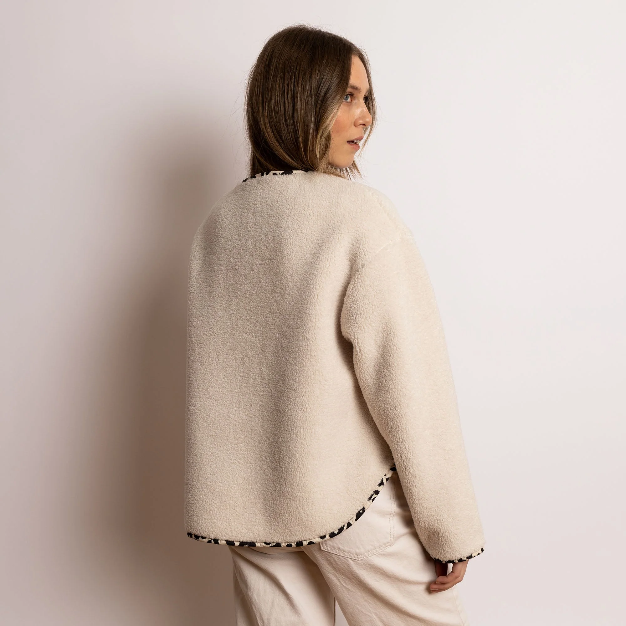 Teddy Fleece Jacket - sand - Image 10