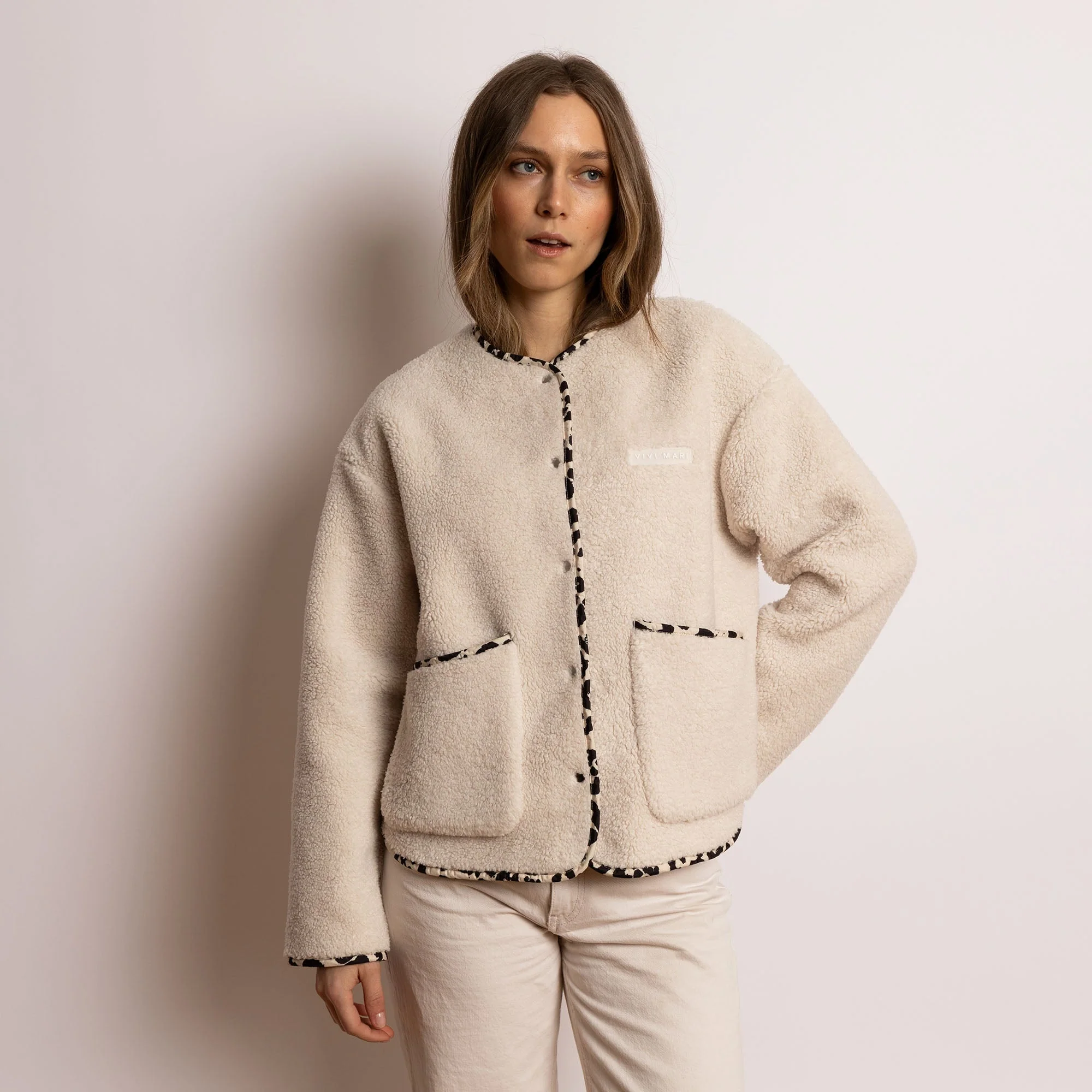 Teddy Fleece Jacket - sand - Image 6