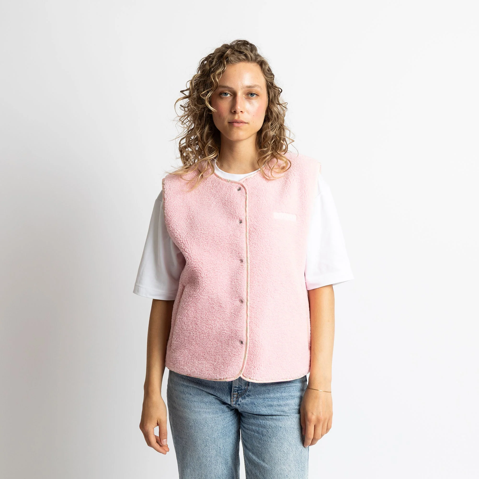 Teddy Fleece Vest - candy pale pink - Image 11