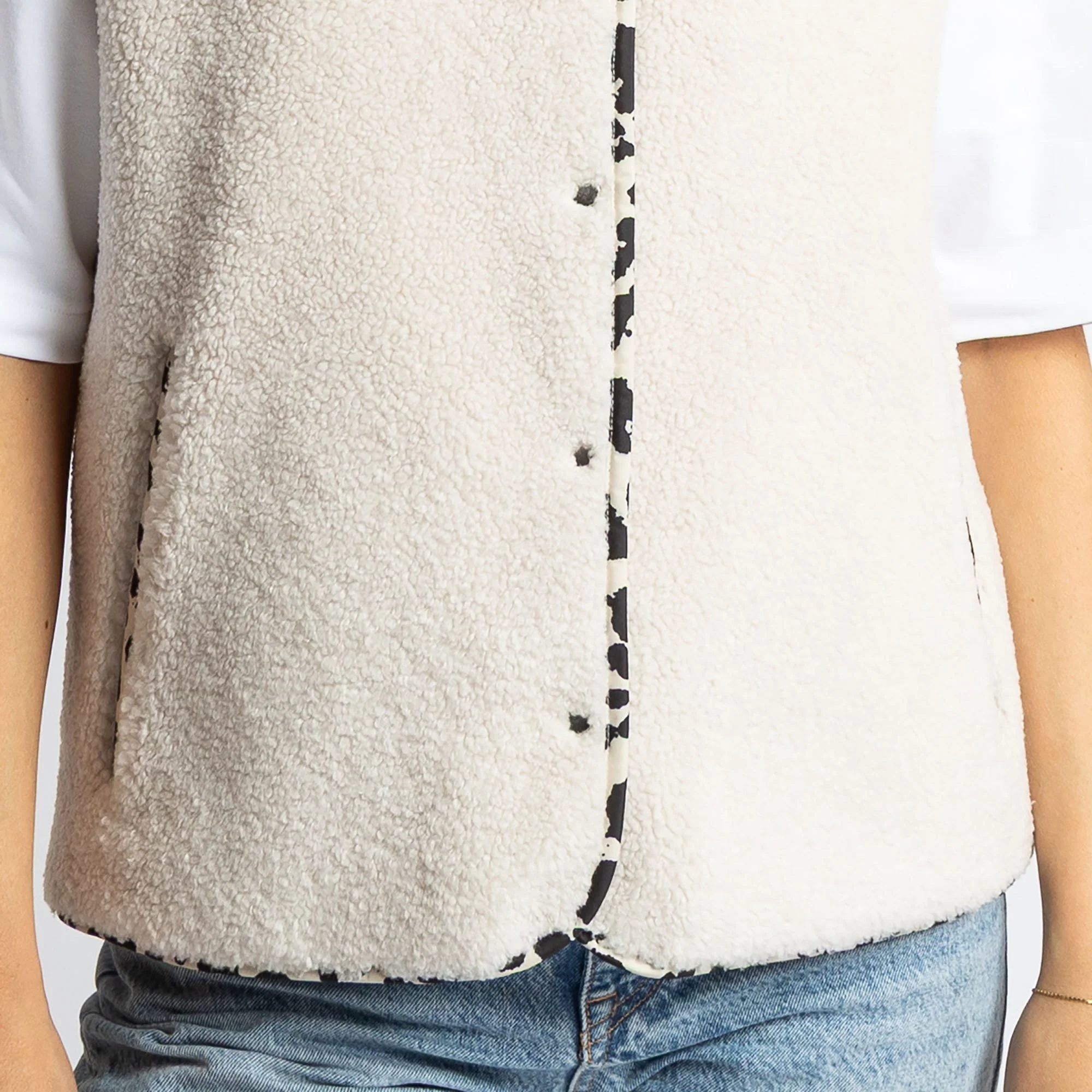 Teddy Fleece Vest - sand - Image 3