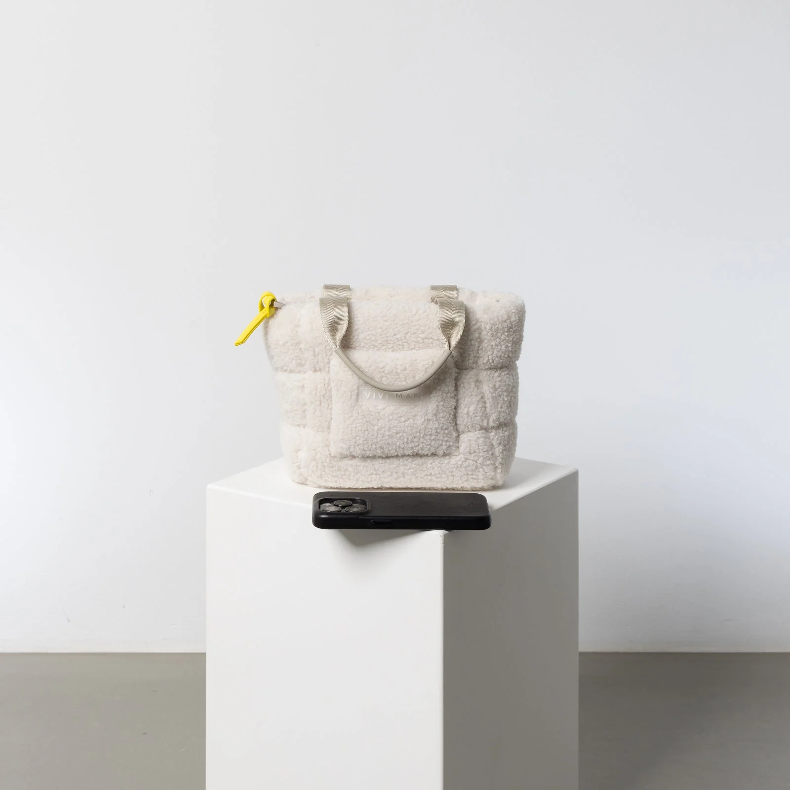 Teddy Tote Bag mini + strap basic woven slim - sand - Image 5
