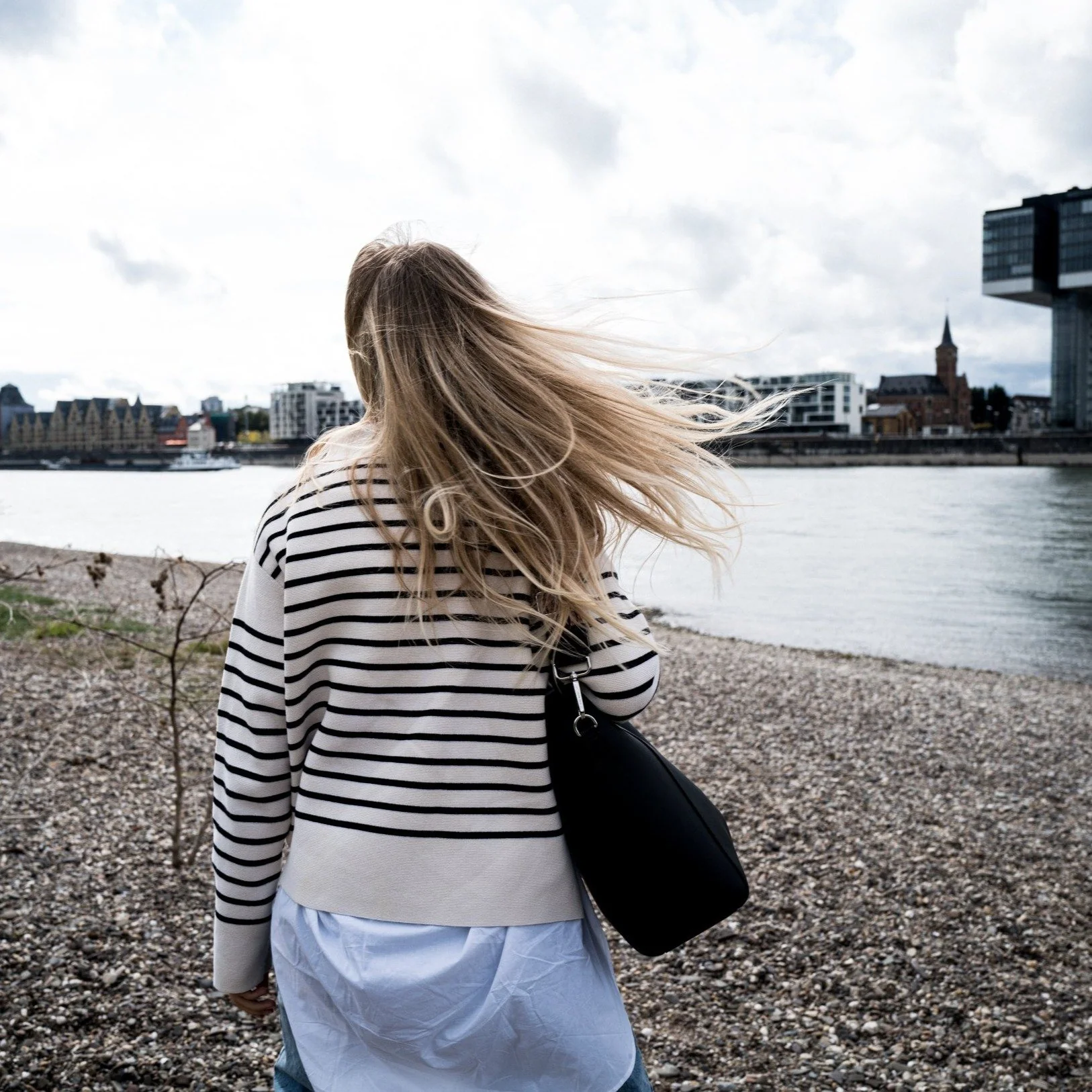 tote bag + strap basic classic - black - Image 15