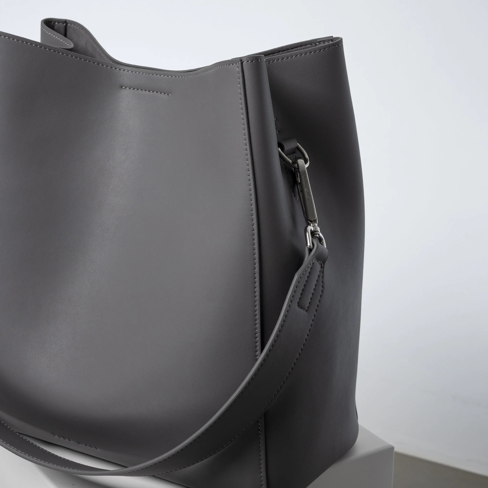 tote bag + strap basic classic - taupe - Image 14
