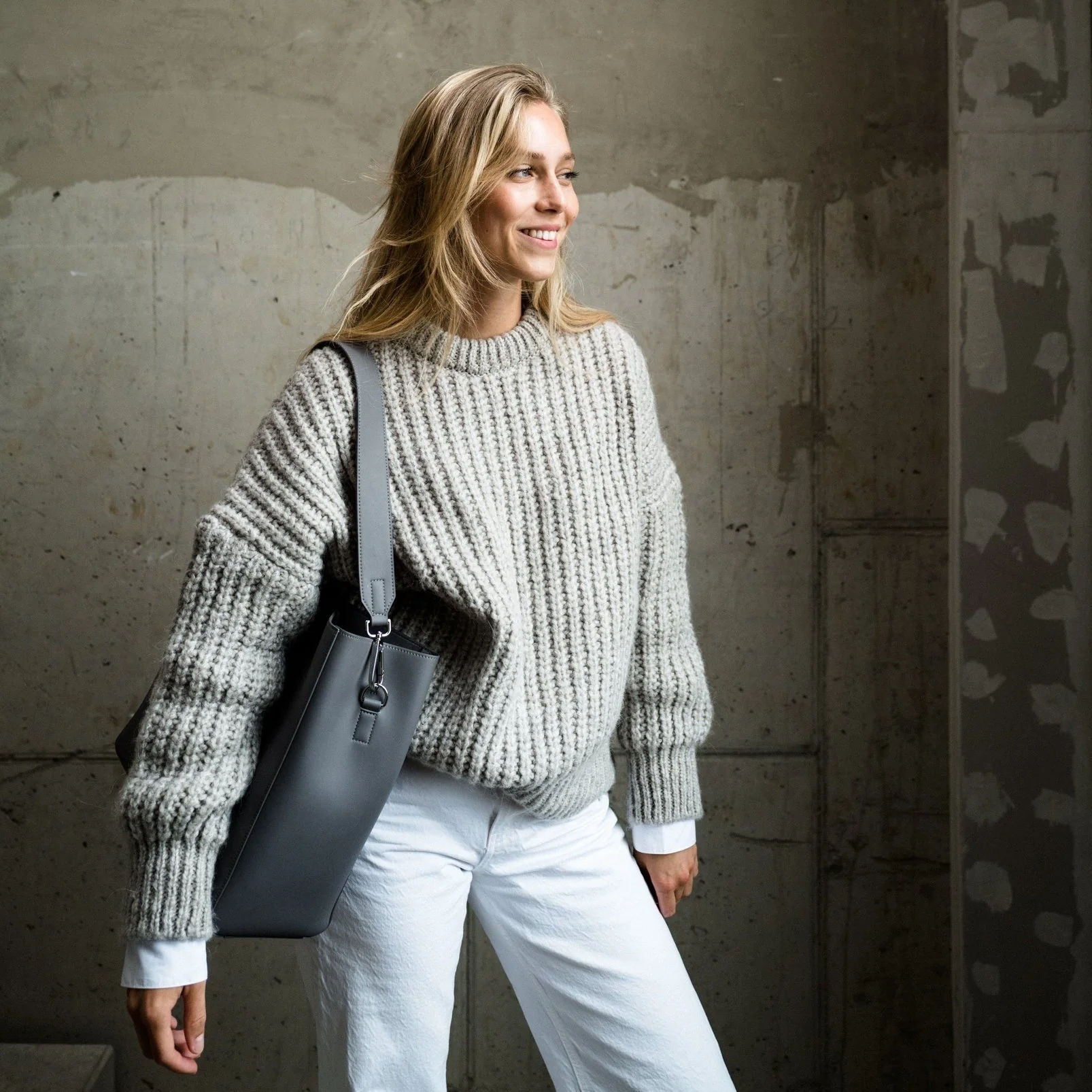 tote bag + strap basic classic - taupe - Image 21