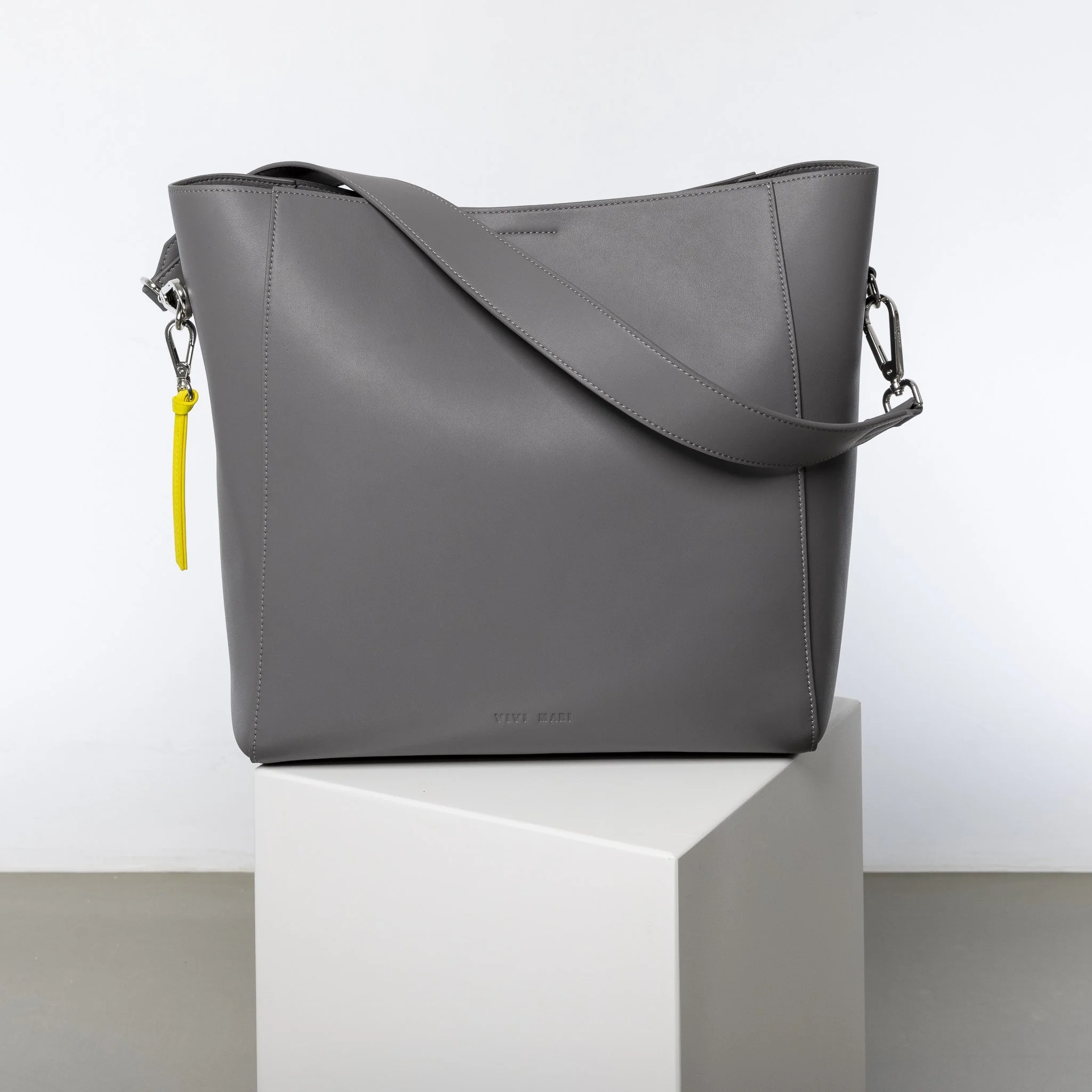 tote bag + strap basic classic - taupe - Image 4