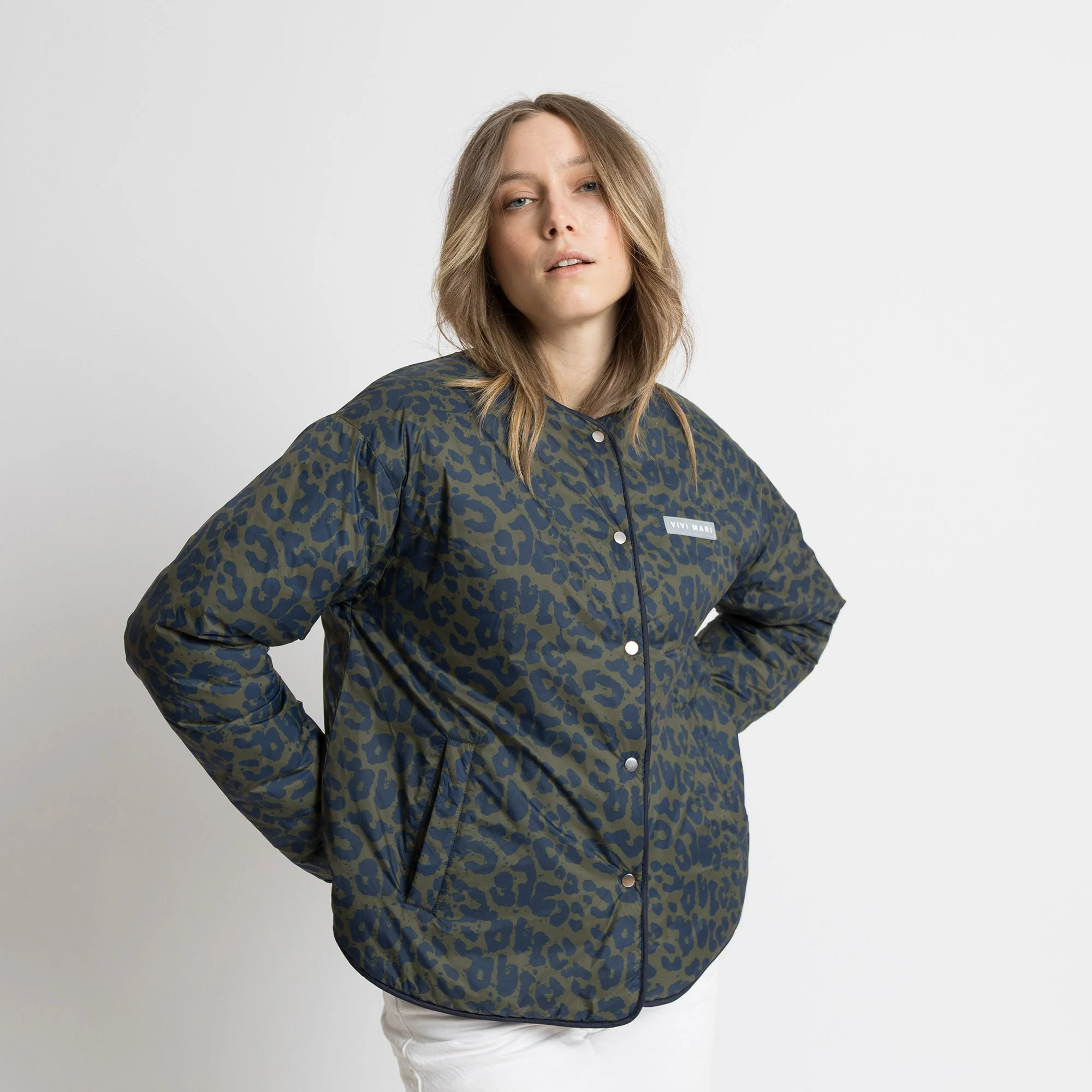 Ultra Light Puffer Jacket navy/leo navy-olive - Image 12