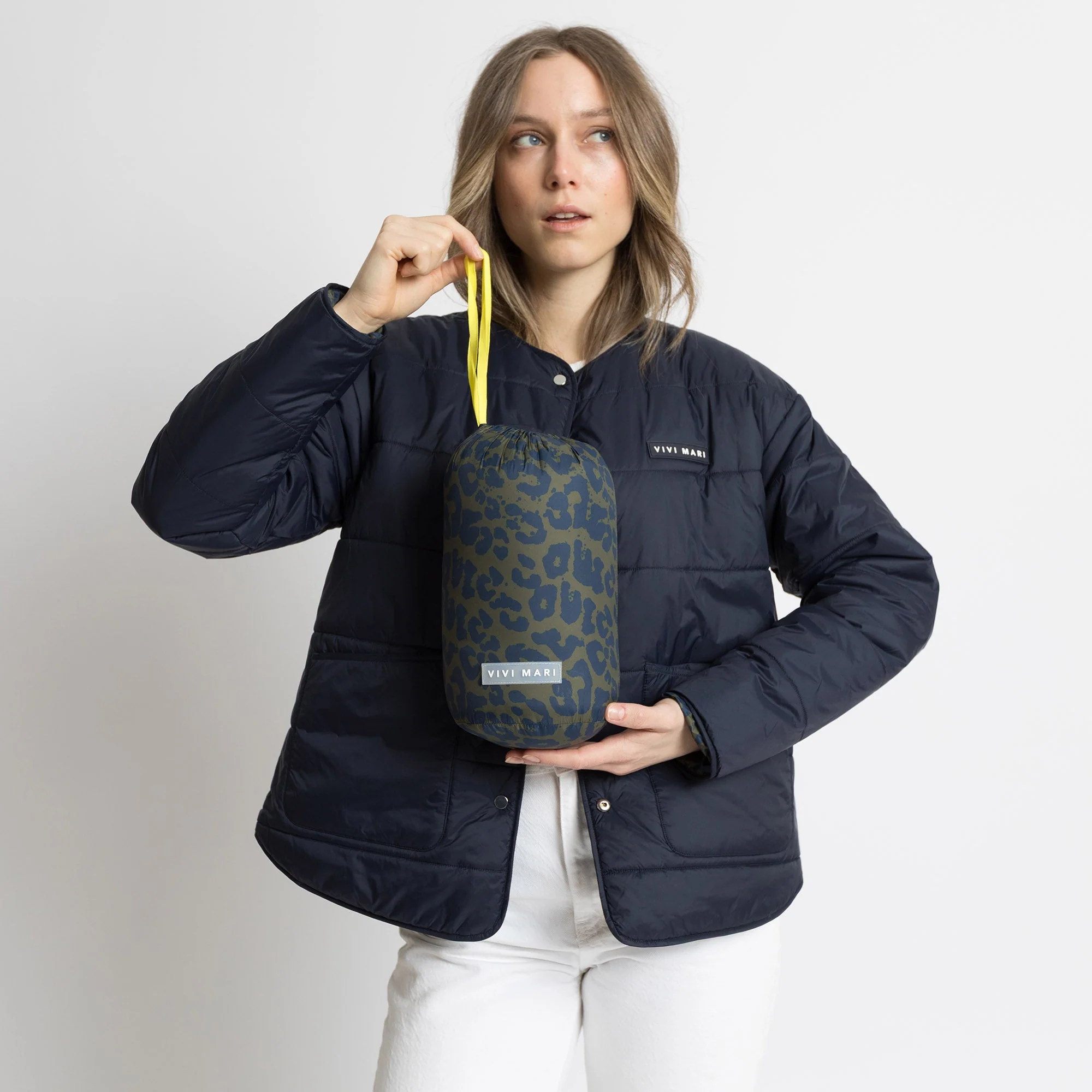 Ultra Light Puffer Jacket navy/leo navy-olive - Image 5