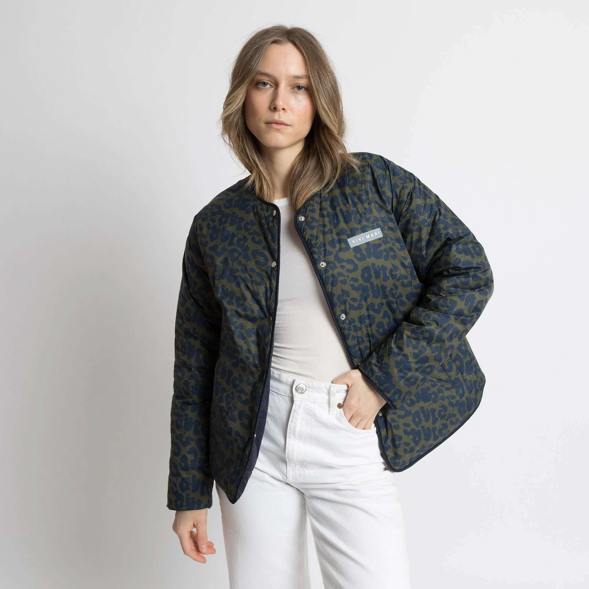 Ultra Light Puffer Jacket navy/leo navy-olive - Image 6