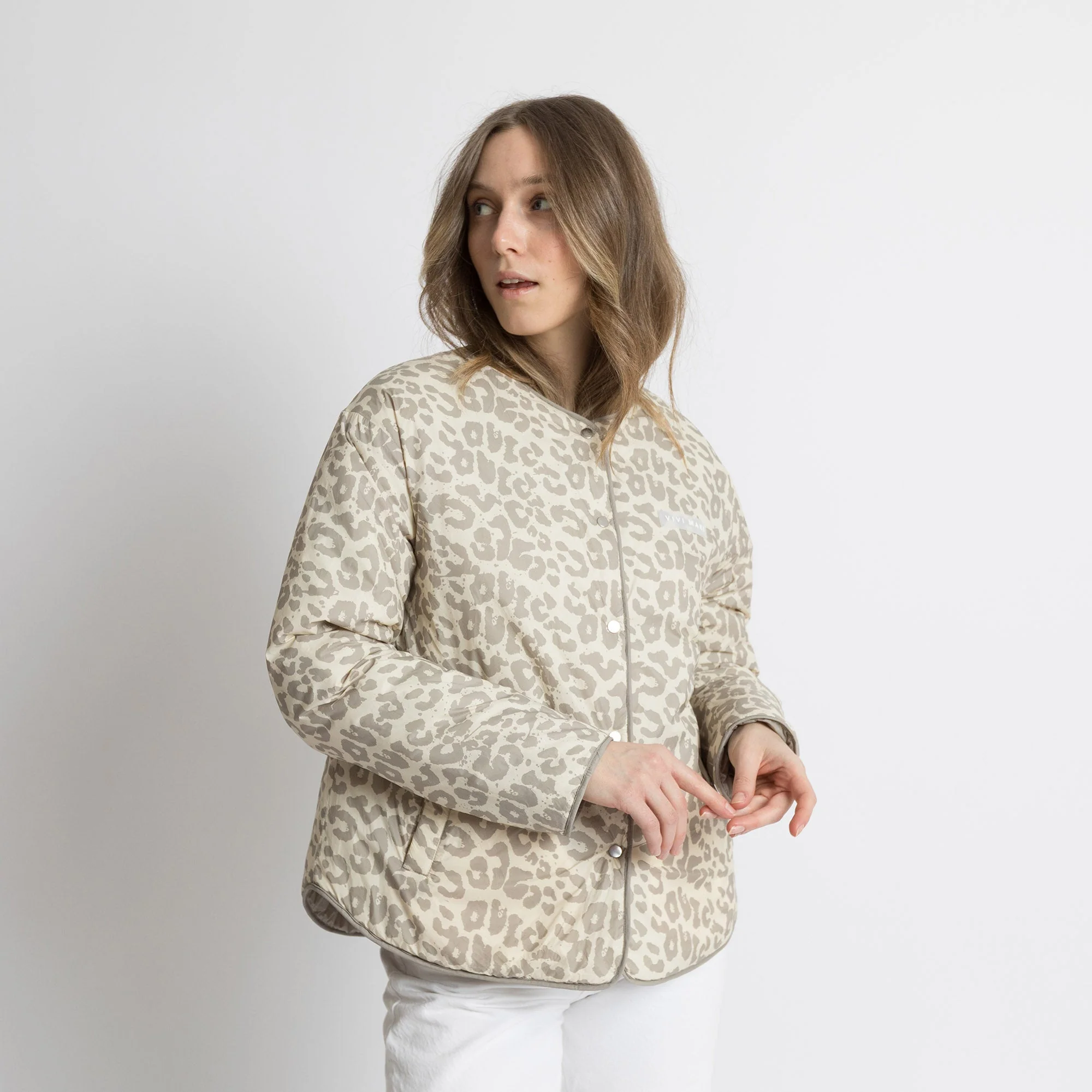 Ultra Light Puffer Jacket stone/leo stone-sand - Image 10
