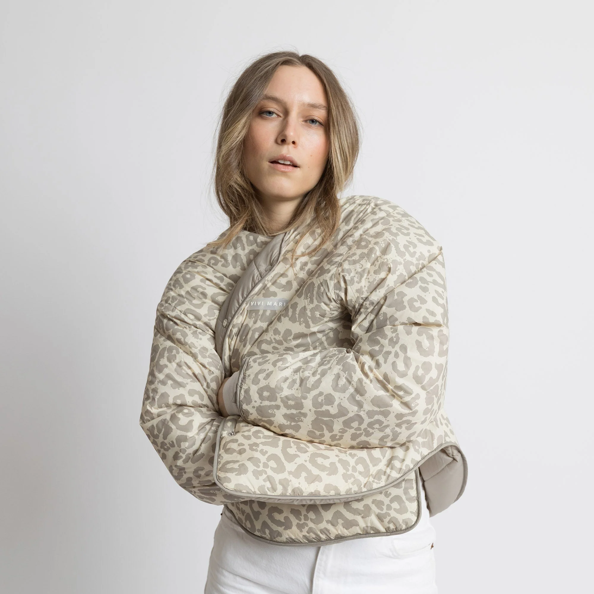 Ultra Light Puffer Jacket stone/leo stone-sand - Image 11