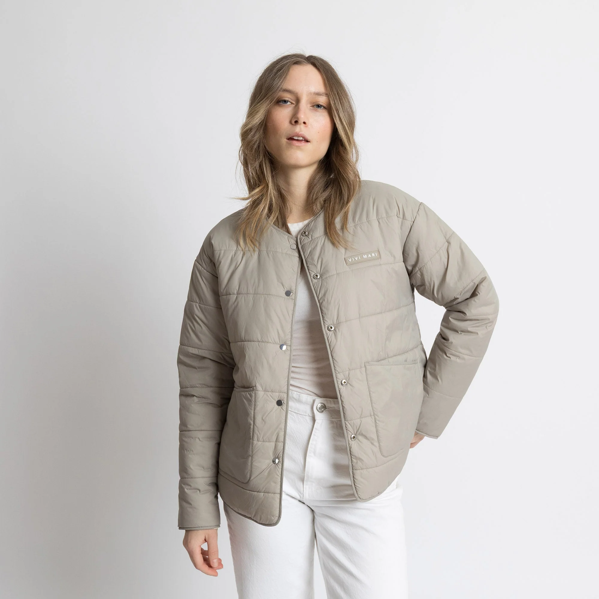 Ultra Light Puffer Jacket stone/leo stone-sand - Image 4