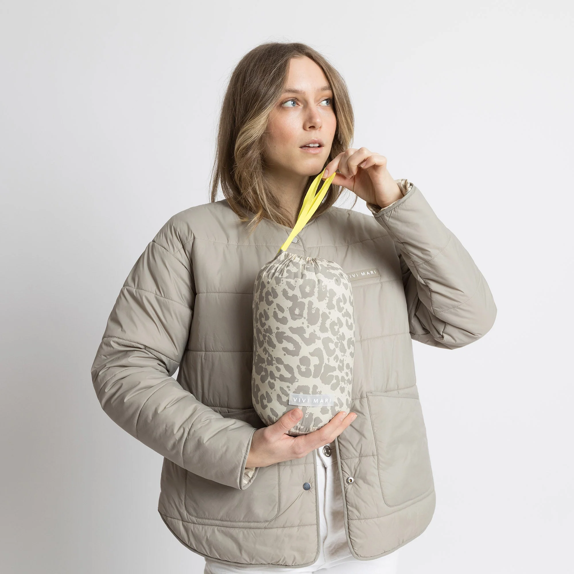 Ultra Light Puffer Jacket stone/leo stone-sand - Image 5