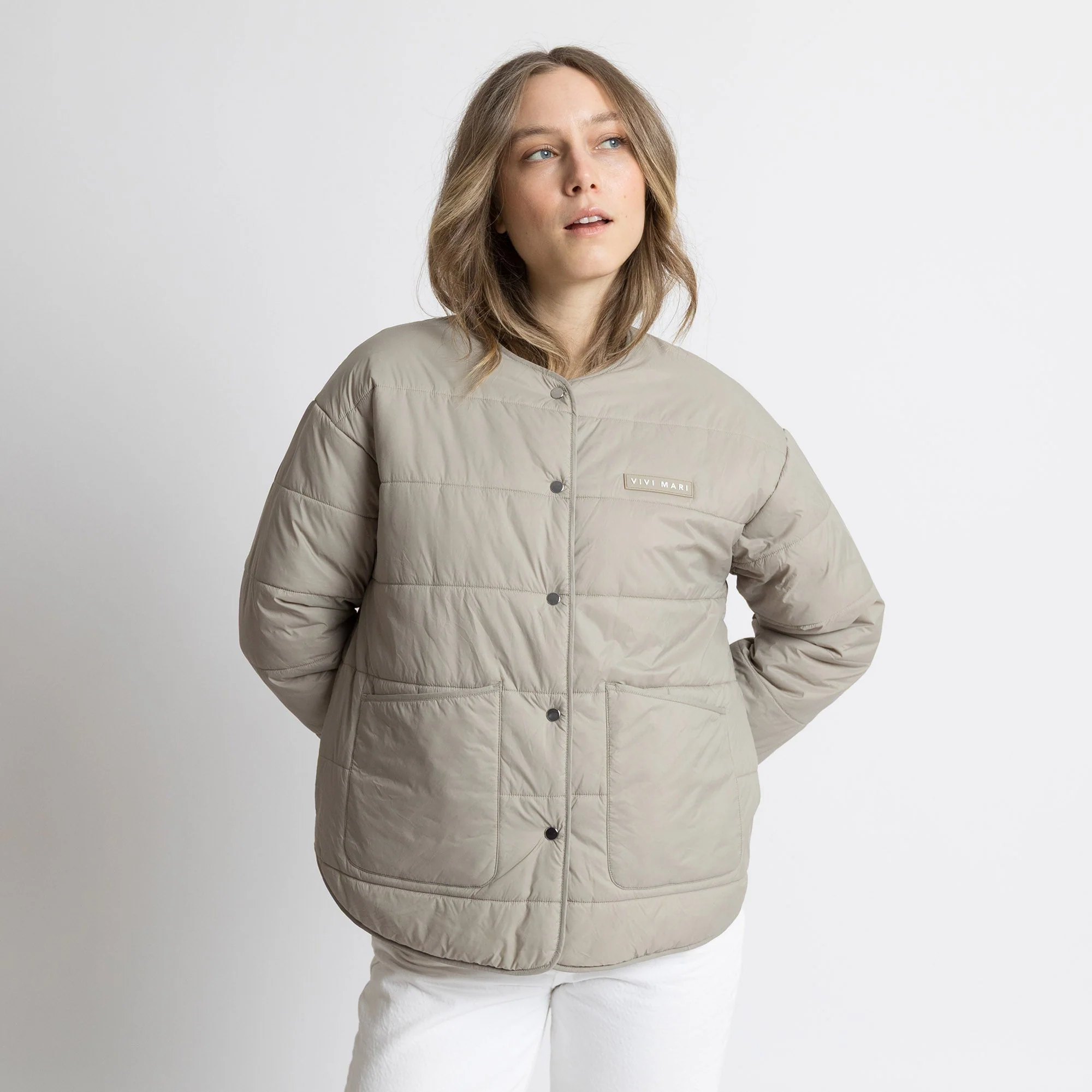 Ultra Light Puffer Jacket stone/leo stone-sand - Image 9