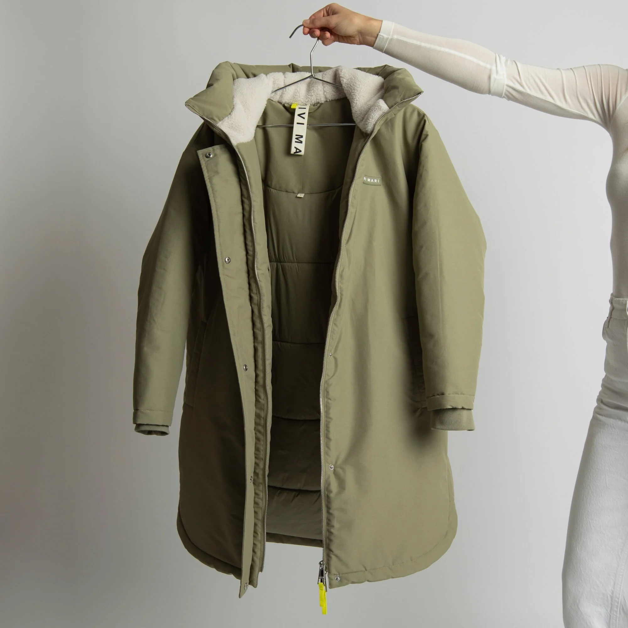 Winter Parka pale olive/sand - Image 13