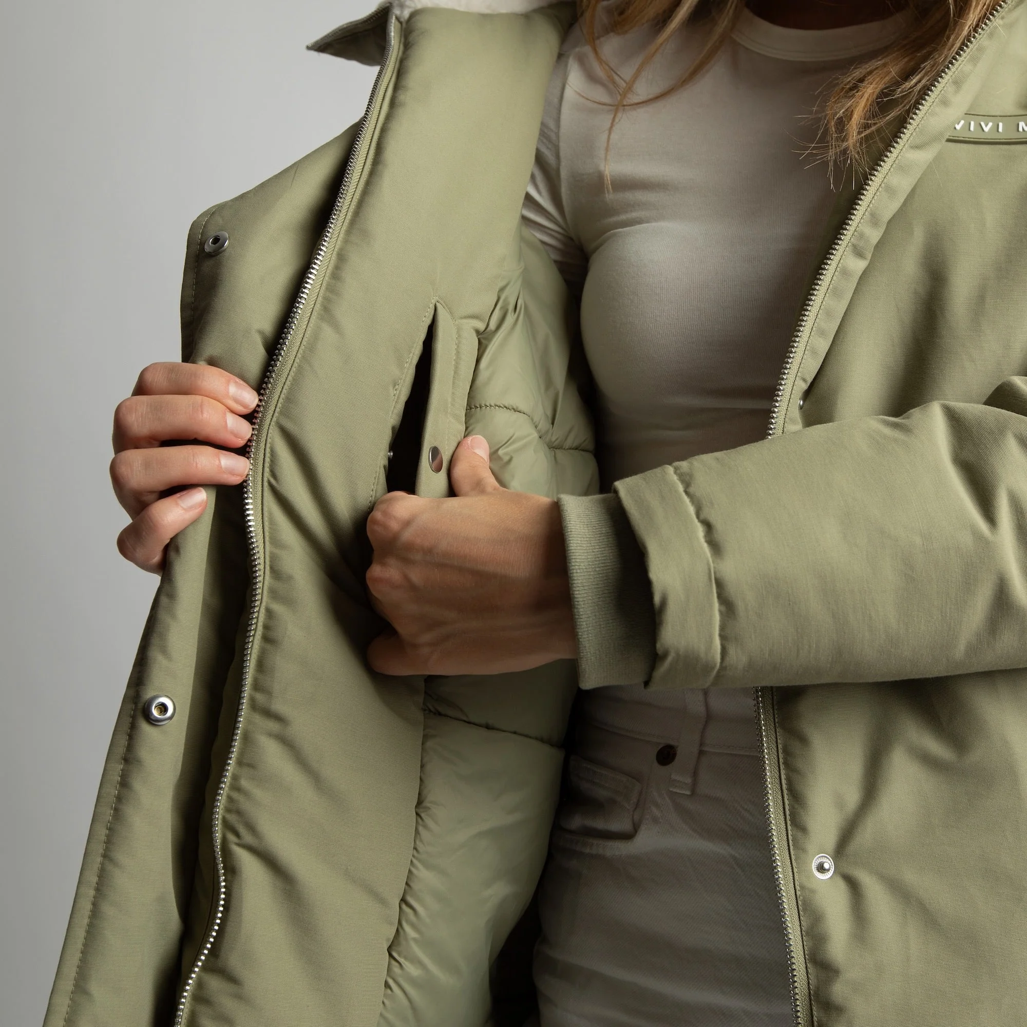 Winter Parka pale olive/sand - Image 18