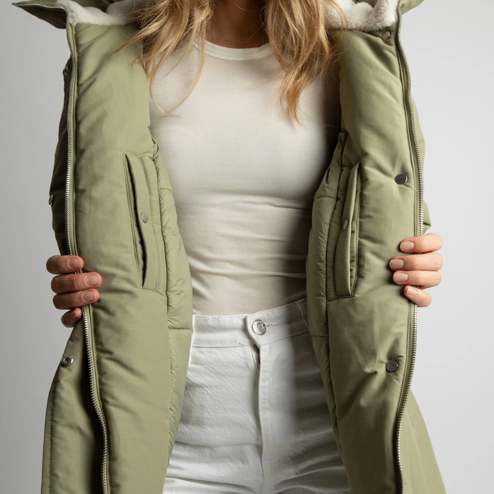 Winter Parka pale olive/sand - Image 19